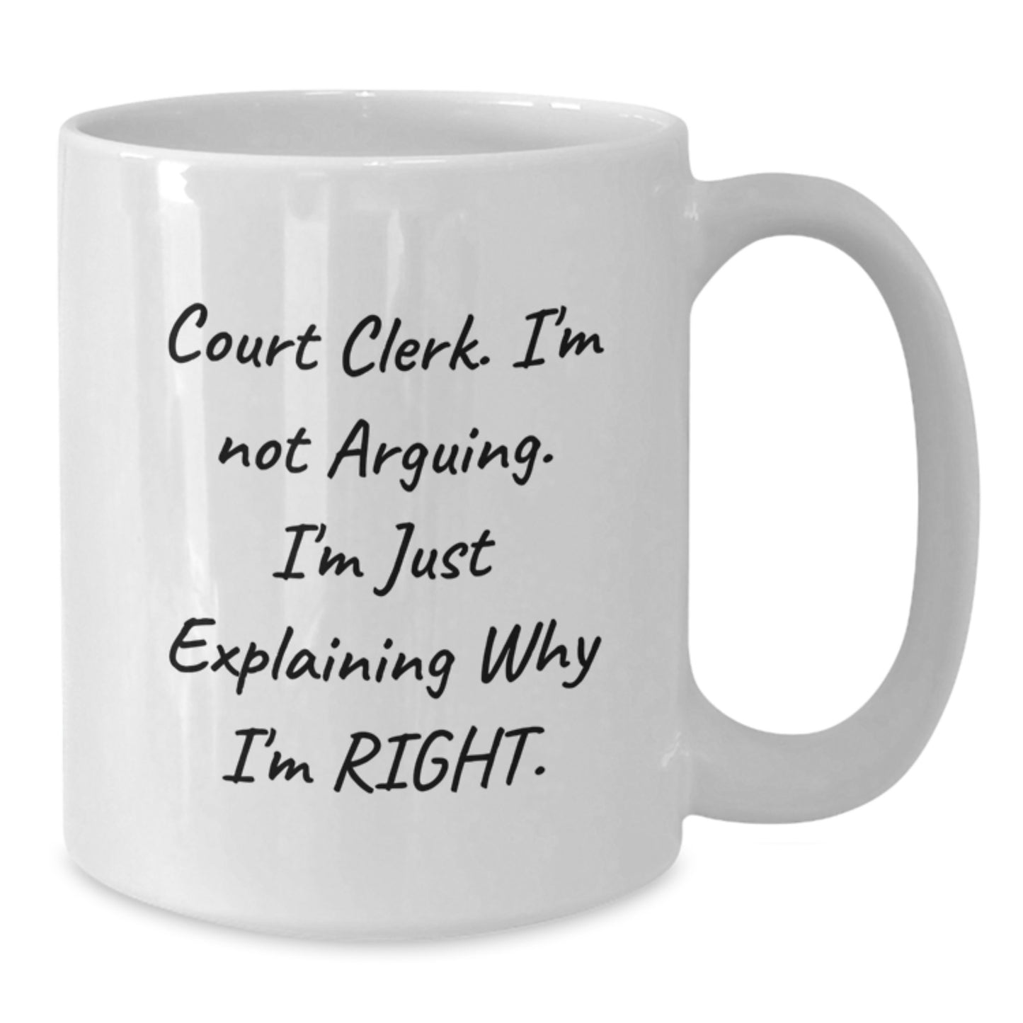Funny Court Clerk Gifts from Friends to Court Clerks, White Coffee Mug for Court Clerks on Christmas Unique Gifts - Additional