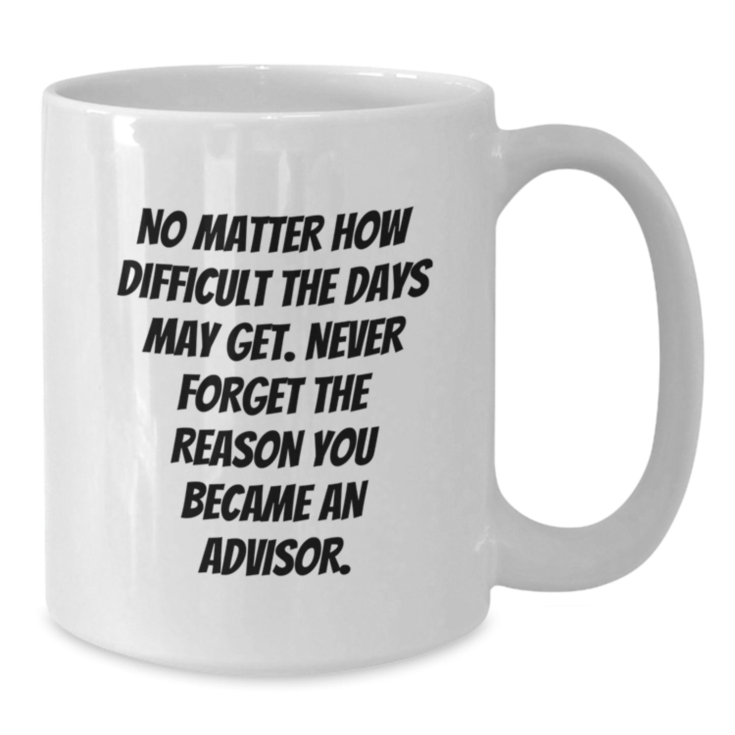 Funny Inspirational Gifts from Friends to Advisor Christmas Unique Mugs, Advisor White Coffee Mug, Never Forget the Reason You Became an Advisor - Additional