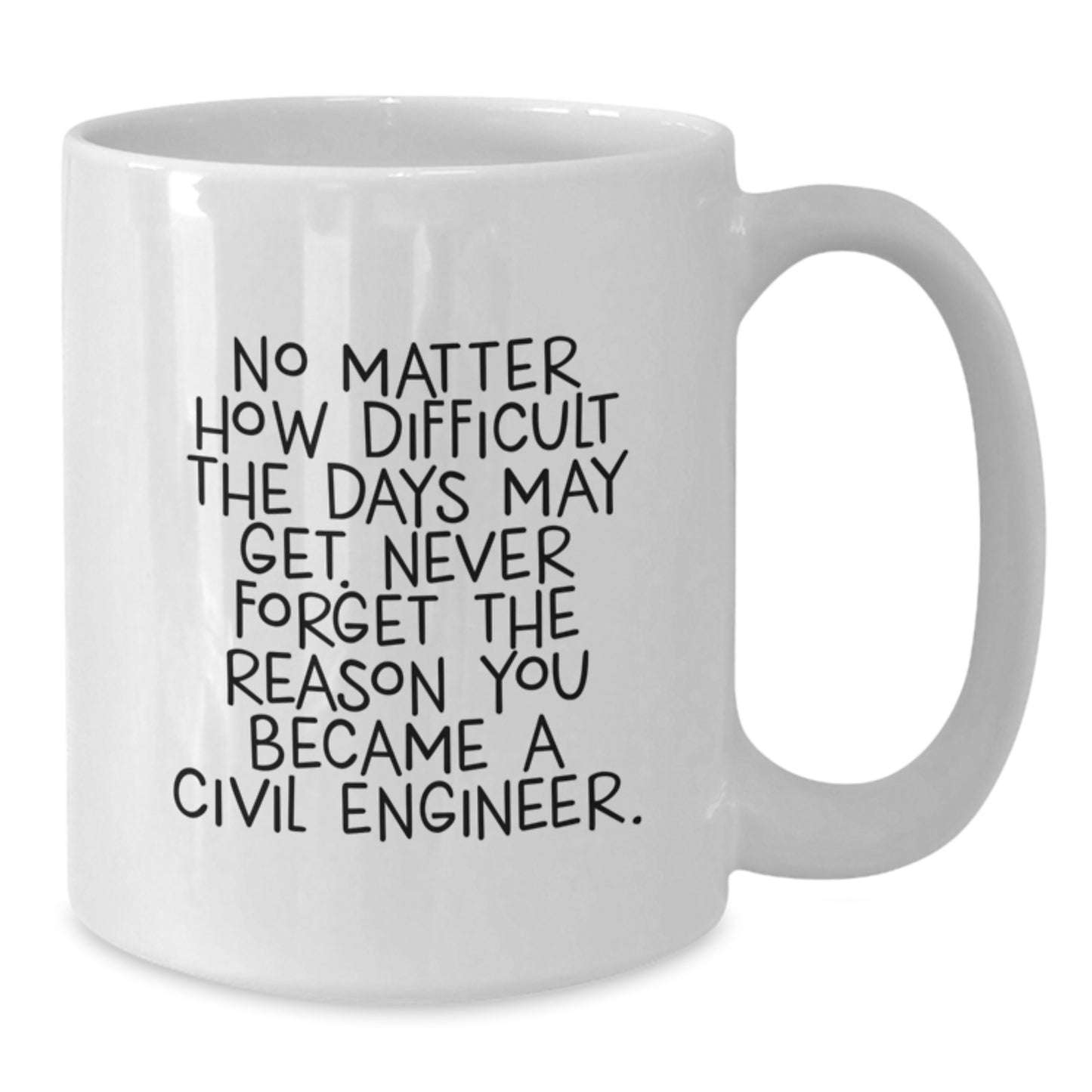 Inspirational Quote Gifts from Friends for Civil Engineer, White Coffee Mug for Graduation, Unique Motivational Civil Engineer Gifts - Additional