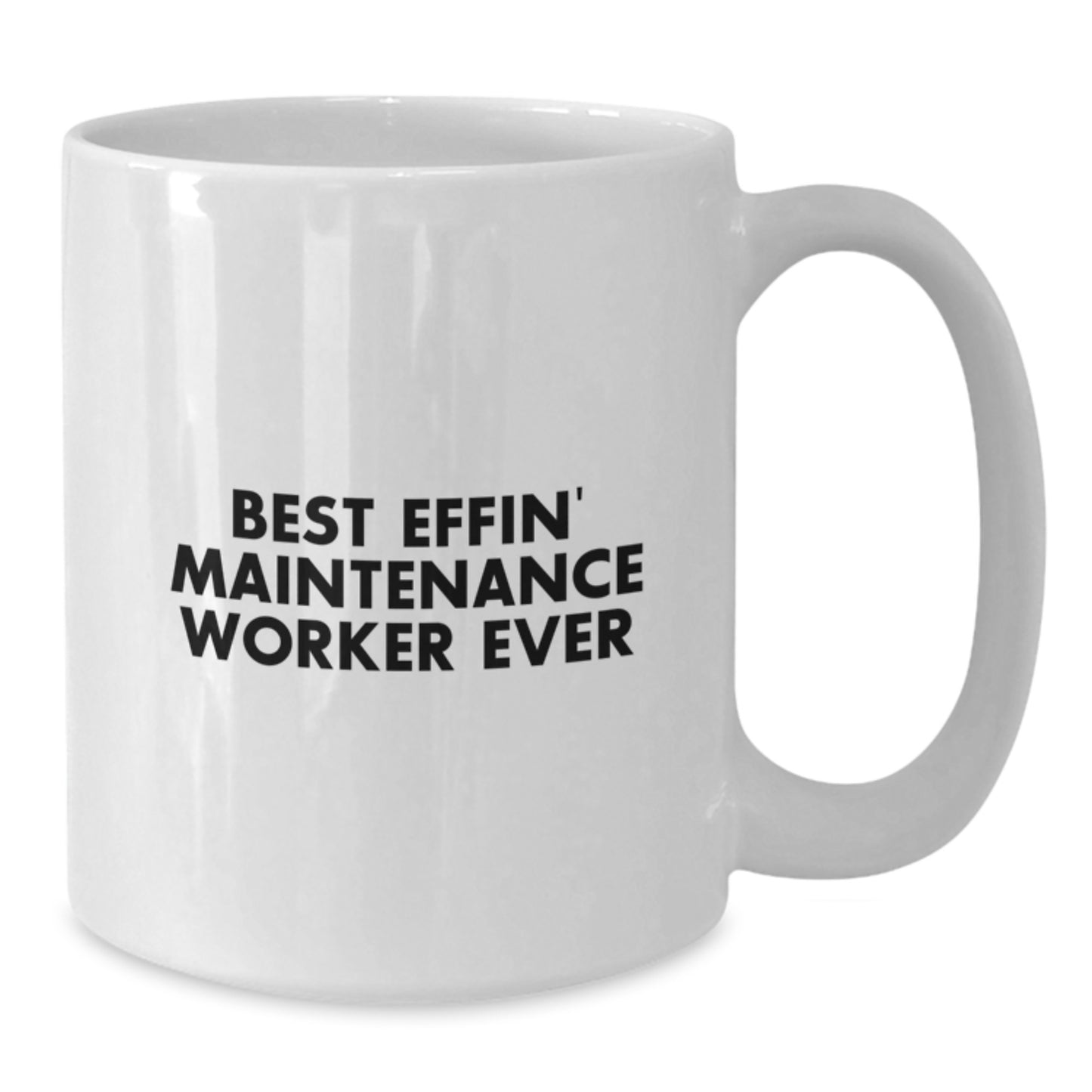 Funny Maintenance Worker Gifts from Friends for Men White Coffee Mug Best Effin' Maintenance Worker Ever Christmas Unique - Additional