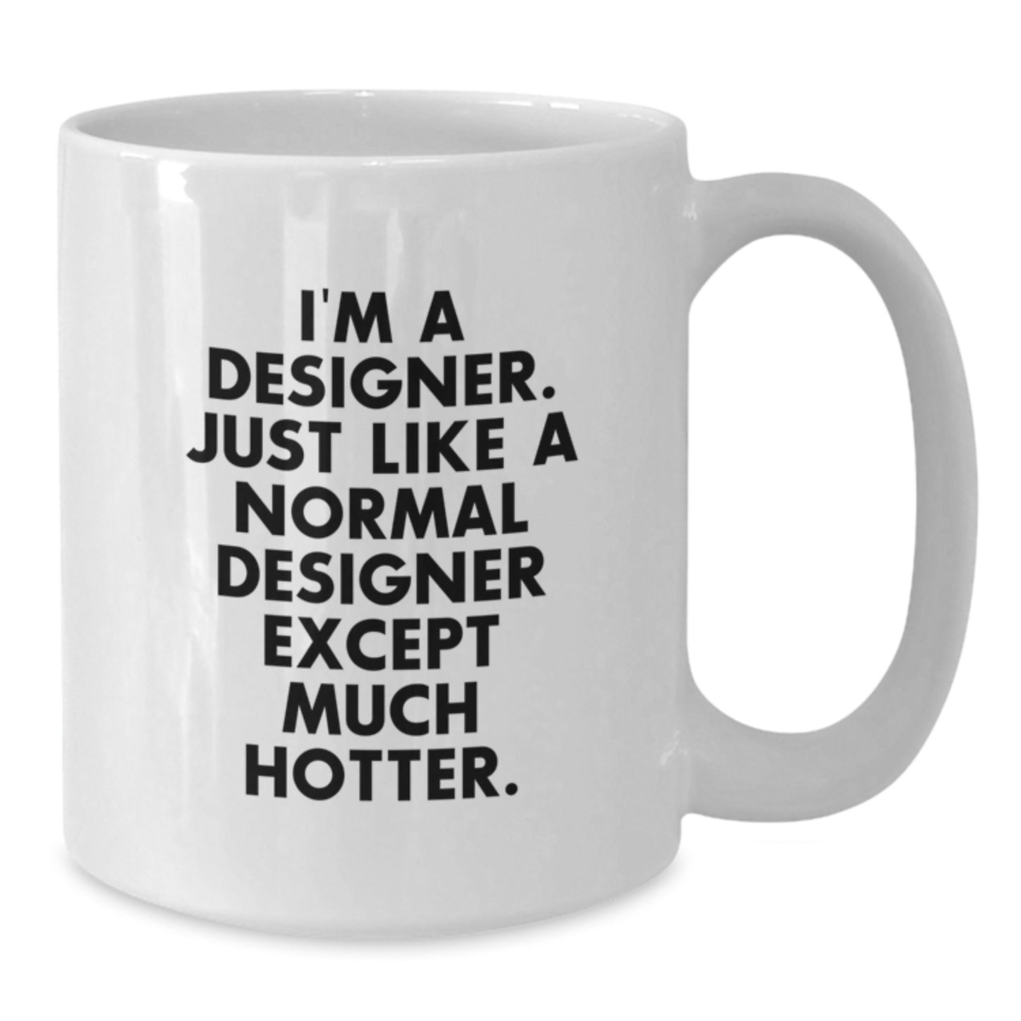 Funny Designer Gifts from Family, Unique White Coffee Mug for Father's Day, I'm A Designer. Just Like A Normal Designer Except Much Hotter. - Additional