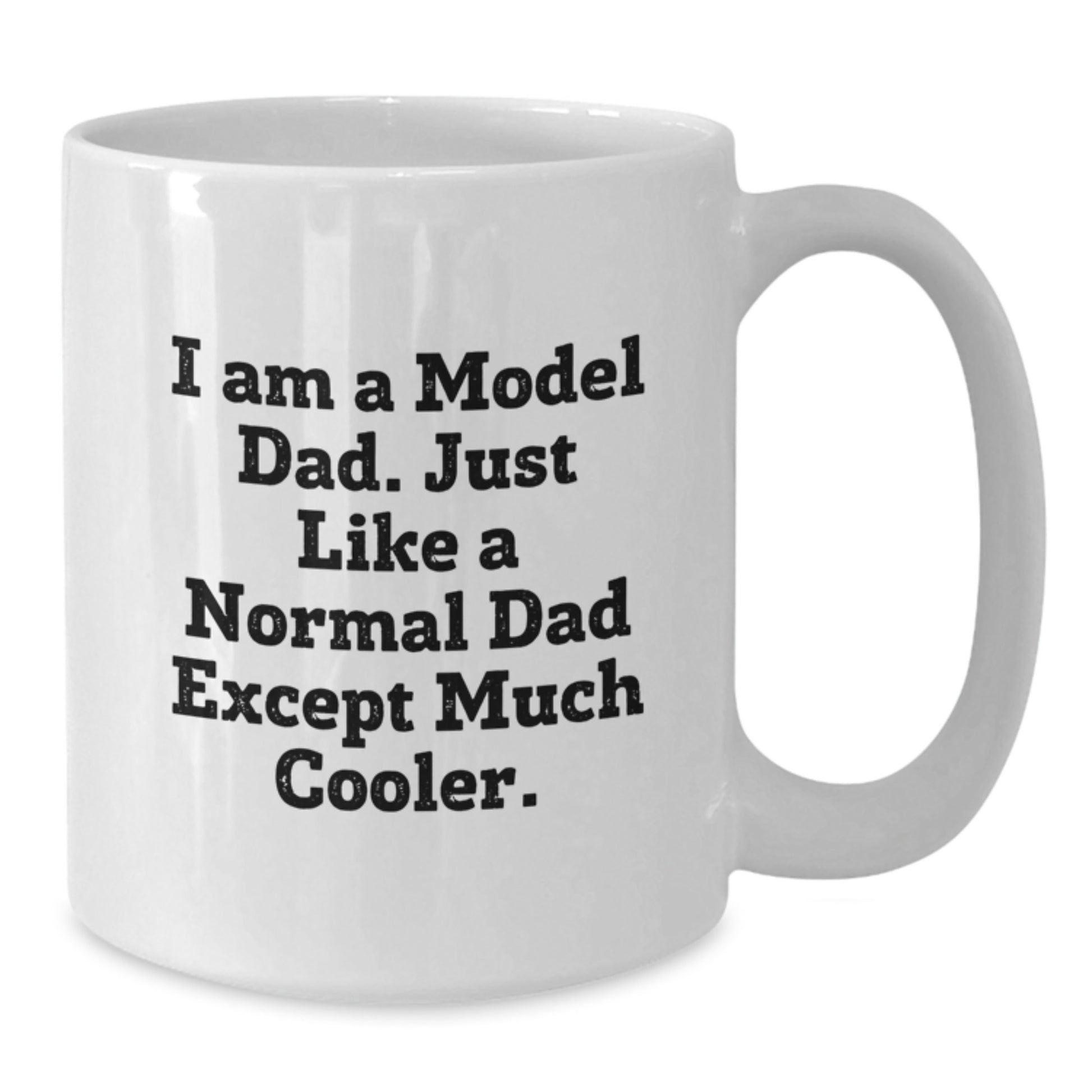 Funny Model Dad White Coffee Mug Gifts from Men to Model Friends and Family on Birthday - Additional