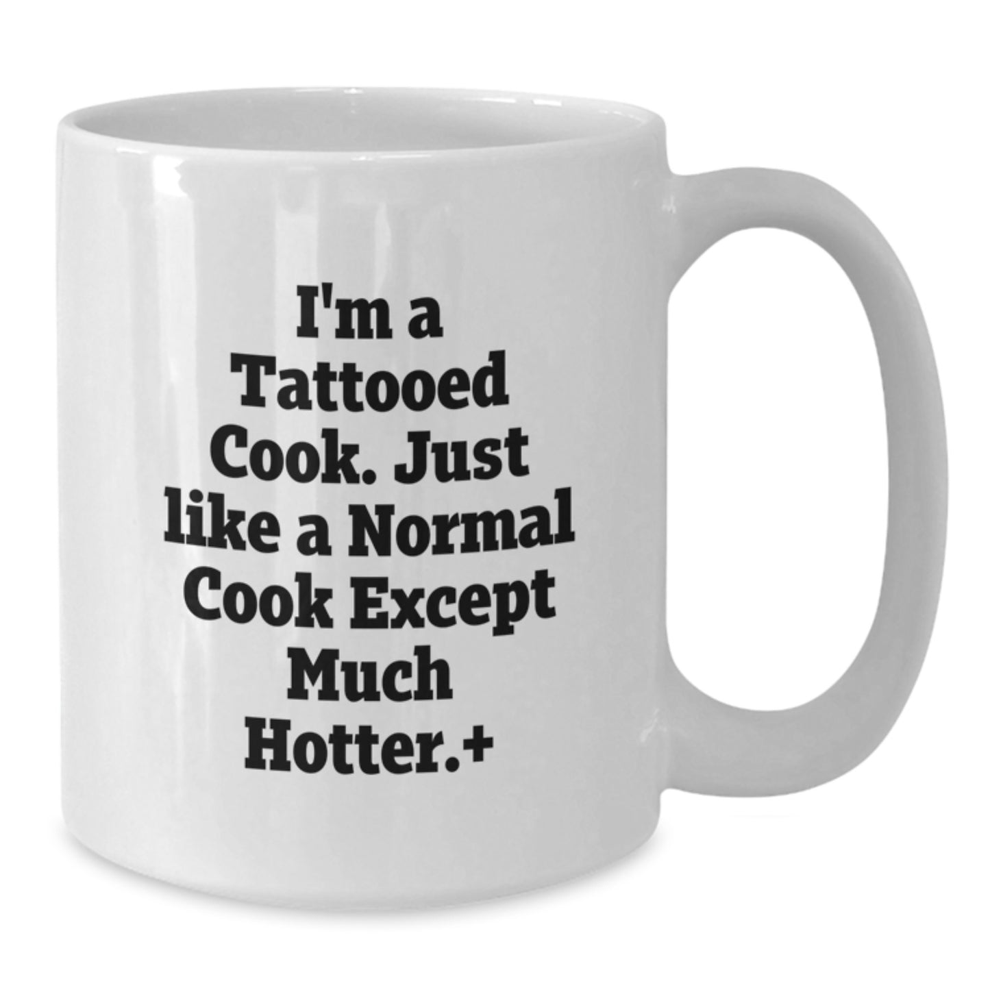 Funny Cook Gifts from Men to Cook, White Coffee Mug for Birthday, I'm A Tattooed Cook - Additional