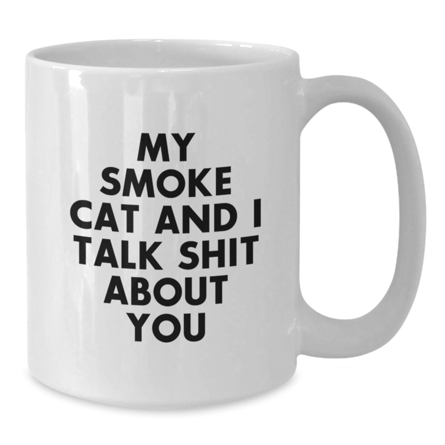Funny Smoke Cat White Coffee Mug, Unique Christmas Unique Gifts from Friends to Family with a Sarcastic Quote, White Ceramic Mug Perfect for Office or Home - Additional