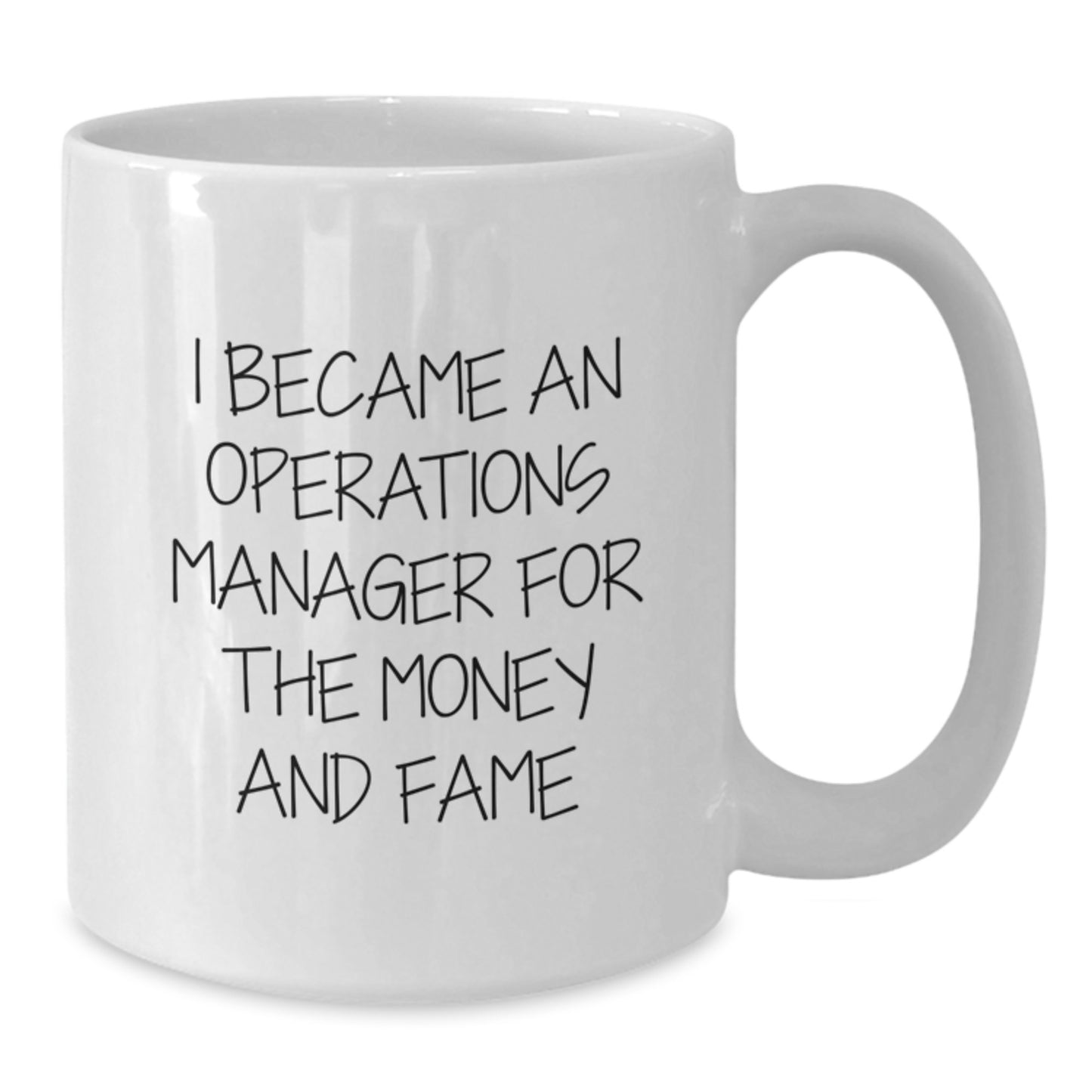 Funny Operations Manager White Coffee Mug, Christmas Unique Gifts for Men and Women, 'I Became An Operations Manager For The Money And Fame' Humorous Ceramic Mug for Operations Manager Office - Additional