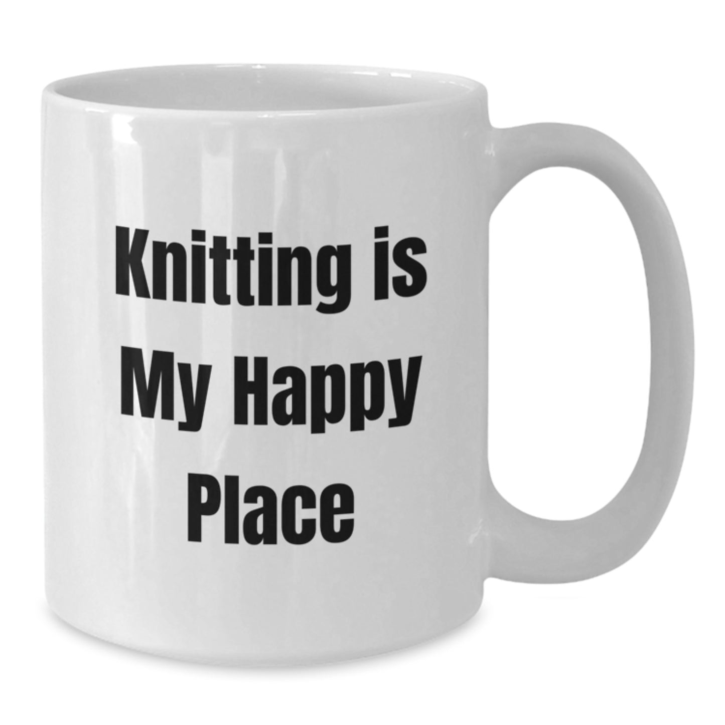 Knitting Enthusiast Funny Quote White Coffee Mug, Ideal Gift for Knitting Friends on Mother's Day, Unique Gifts from Family - Additional
