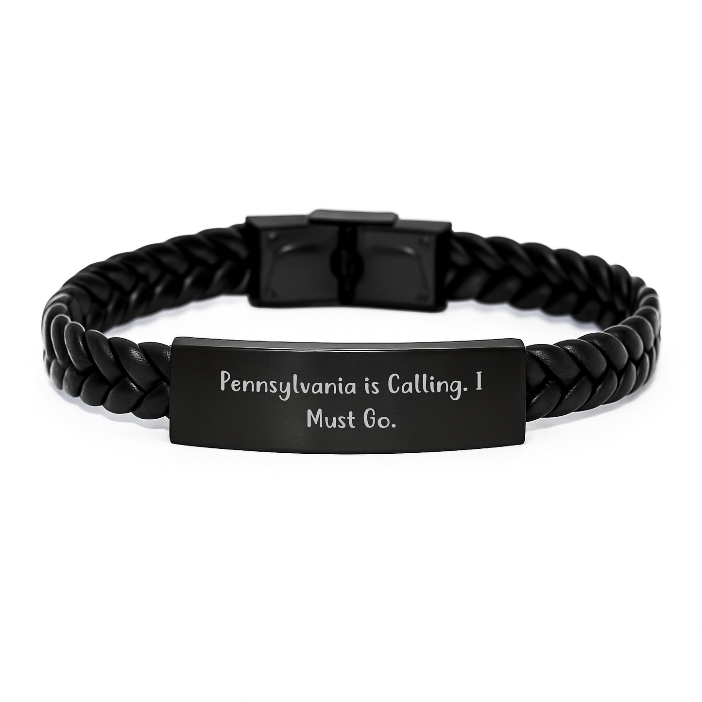 Pennsylvania Calling, Interlaced Leather Bracelets for Men and Women, Funny Quote Gifts for Friends, Family, and Coworkers, Graduation Unique Gifts - Image 1