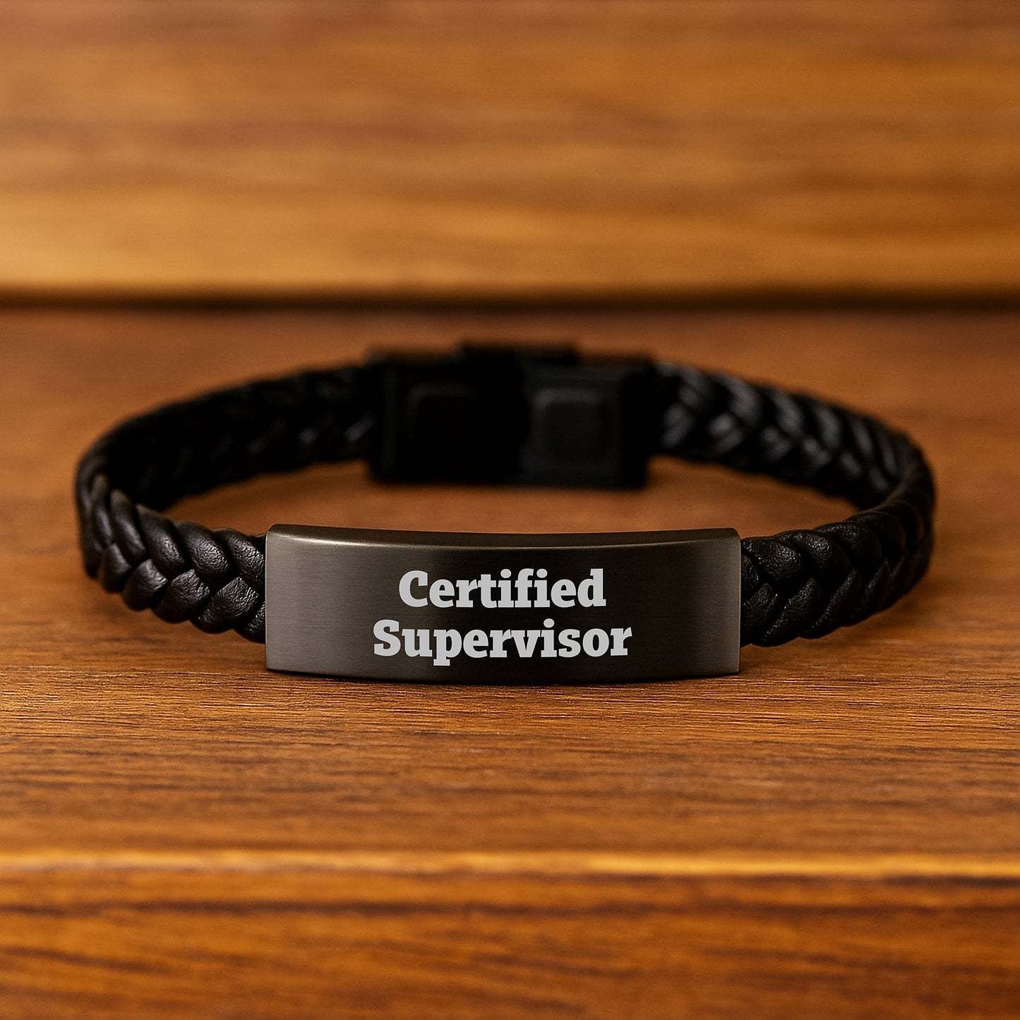 Funny Quote for Supervisor Gifts, Interlaced Leather Birthday Unique Gifts for Men, Women, or Coworkers, Gifts from Friends, Family, or Coworkers - Image 2