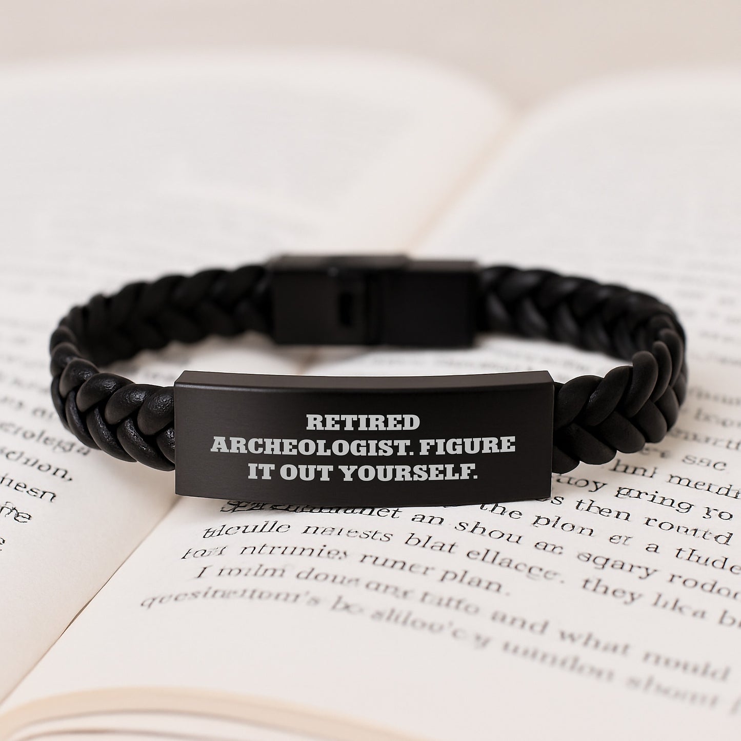 Funny Quote Interlaced Leather Bracelet for Archeologist Friends, Unique Birthday Unique Gifts from Coworkers to Family Members - Image 3