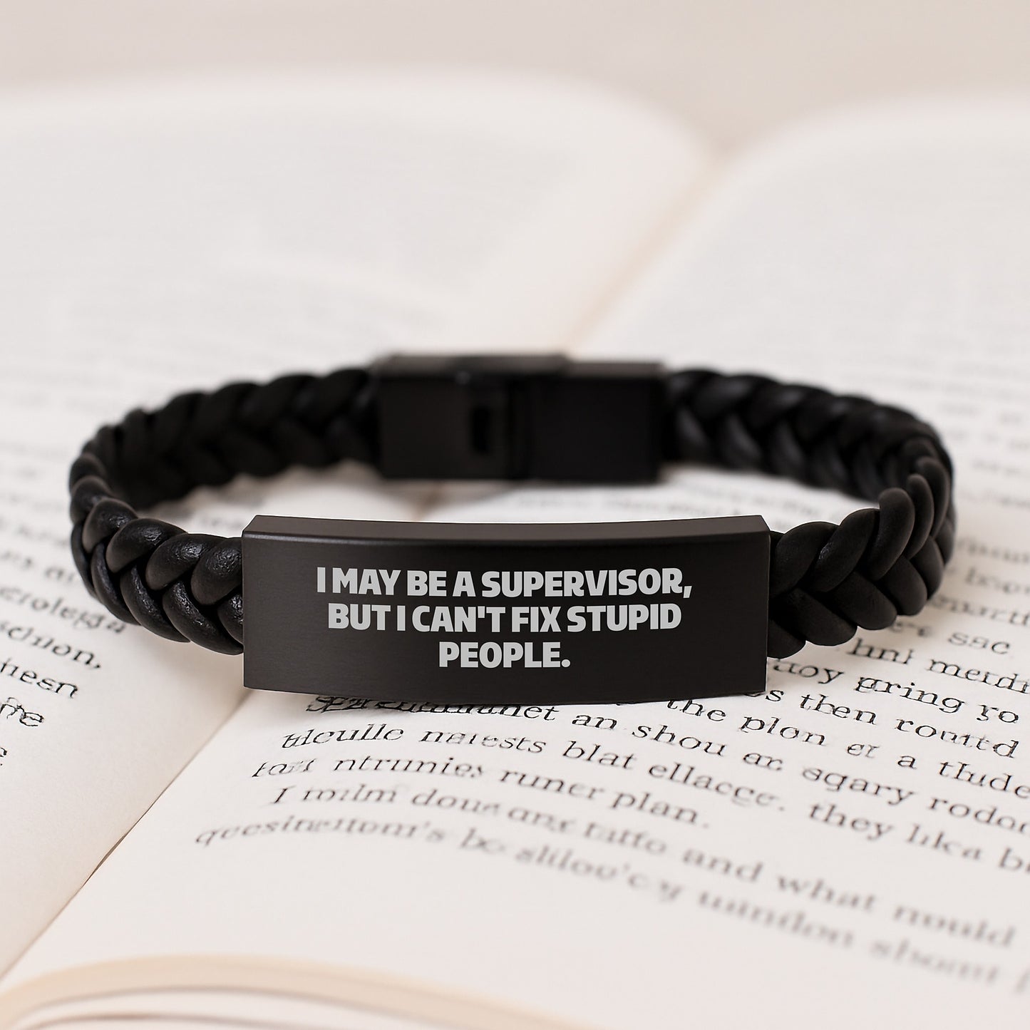 Supervisor Keepsake Interlaced Leather Bracelet for Him Birthday Gift - Image 3