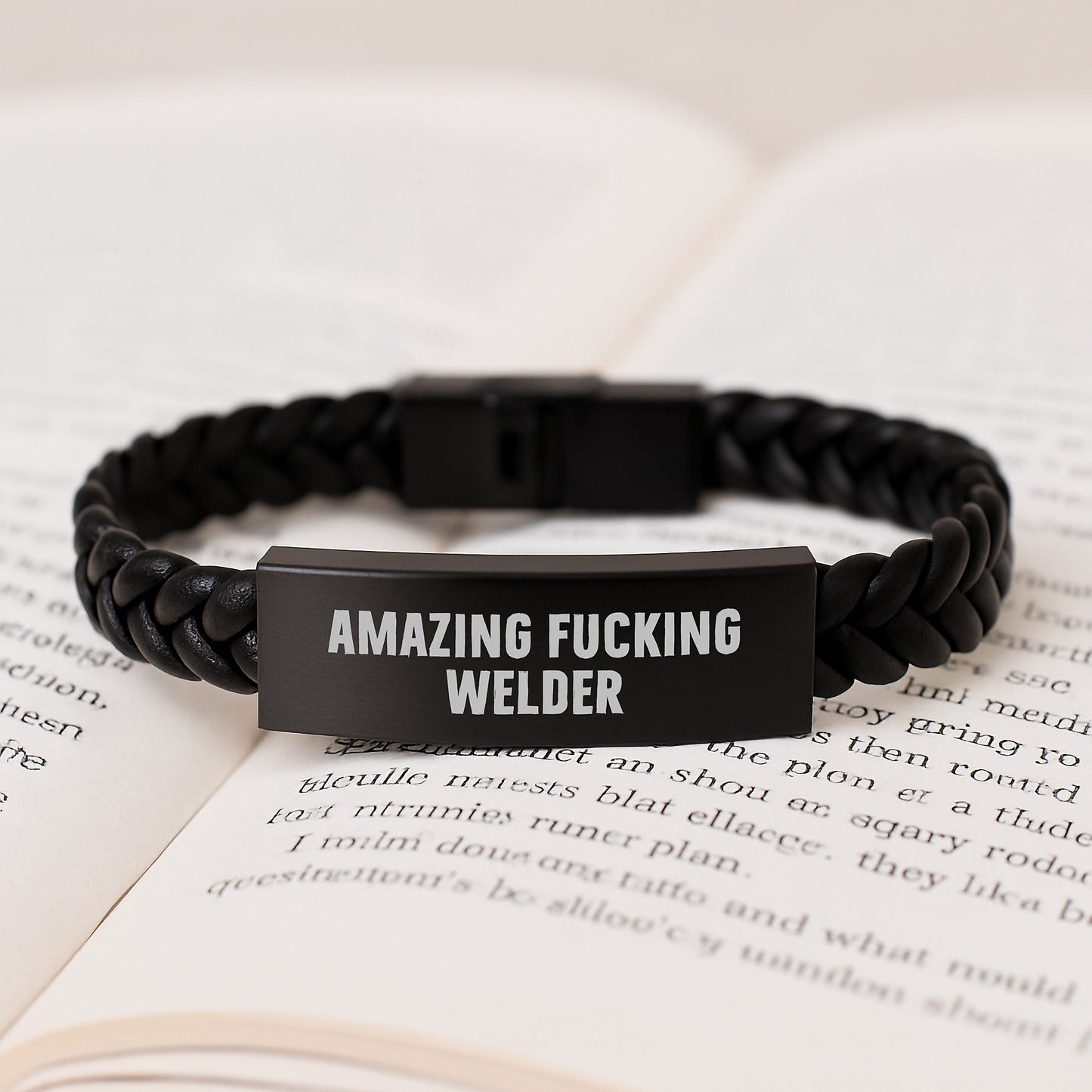 Funny Welder Gifts - Amazing Interlaced Leather Bracelet for Birthday - Gifts from Friends to Welder - Image 3