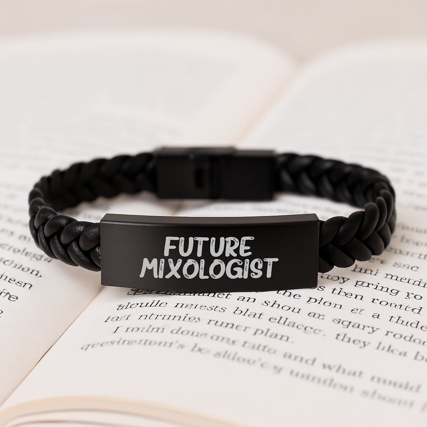 Funny Gifts for Future Mixologists, Interlaced Leather Bracelt, Birthday Unique Gifts from Friends to Coworkers - Image 3