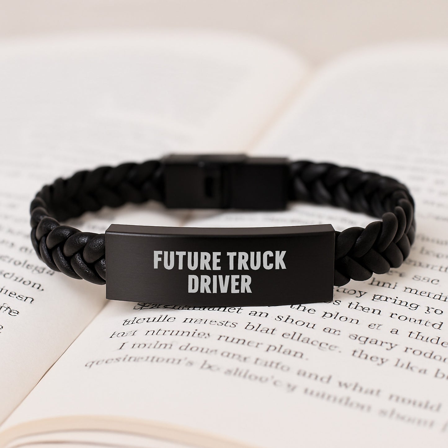 Funny Truck Driver Birthday Unique Gifts for Men, Interlaced Leather Bracelet with Stainless Steel, Gifts from Friends, Perfect for Future Truck Driver, Birthday Unique Gifts - Image 3