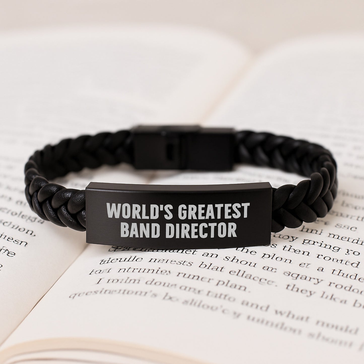 Funny Inspirational Band Director Gifts from Friends for World's Greatest Band Director Interlaced Leather Bracelet Birthday Unique Gifts - Image 3