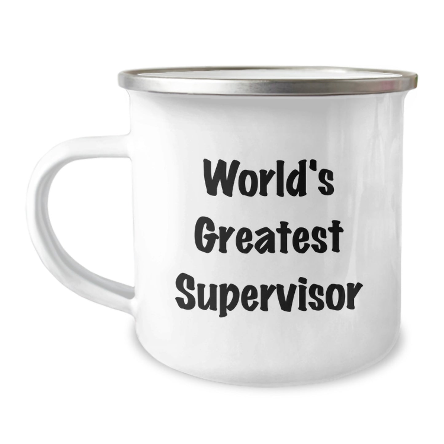 Funny World's Greatest Supervisor Gifts for Men Birthday Unique Gifts from Family Friends Coworkers to Supervisor Camping Mug - Image 1