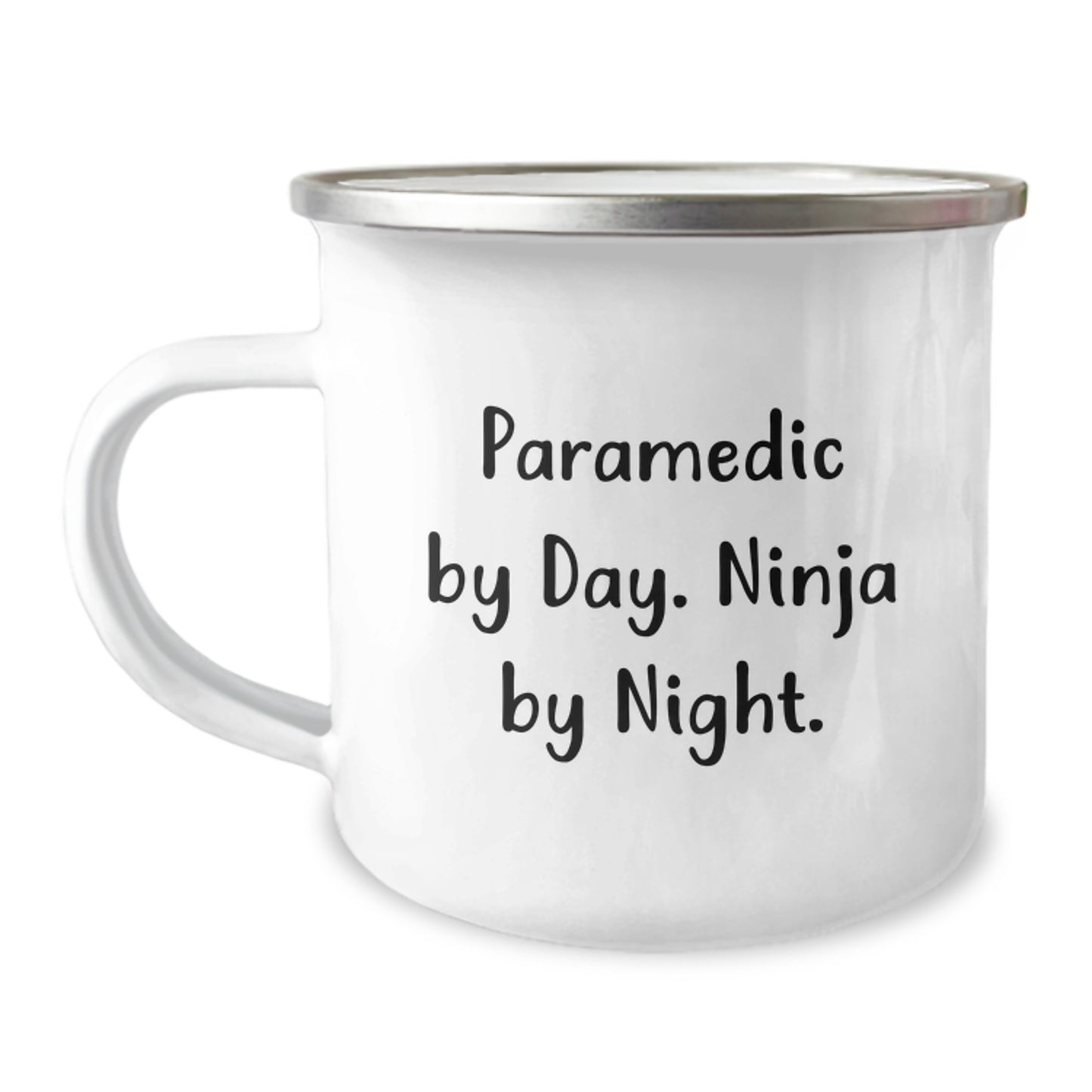 Funny Rescue Worker Gifts - Rescue Worker By Day Ninja By Night - 12 oz Camping Mug for Birthday from Men - Image 1