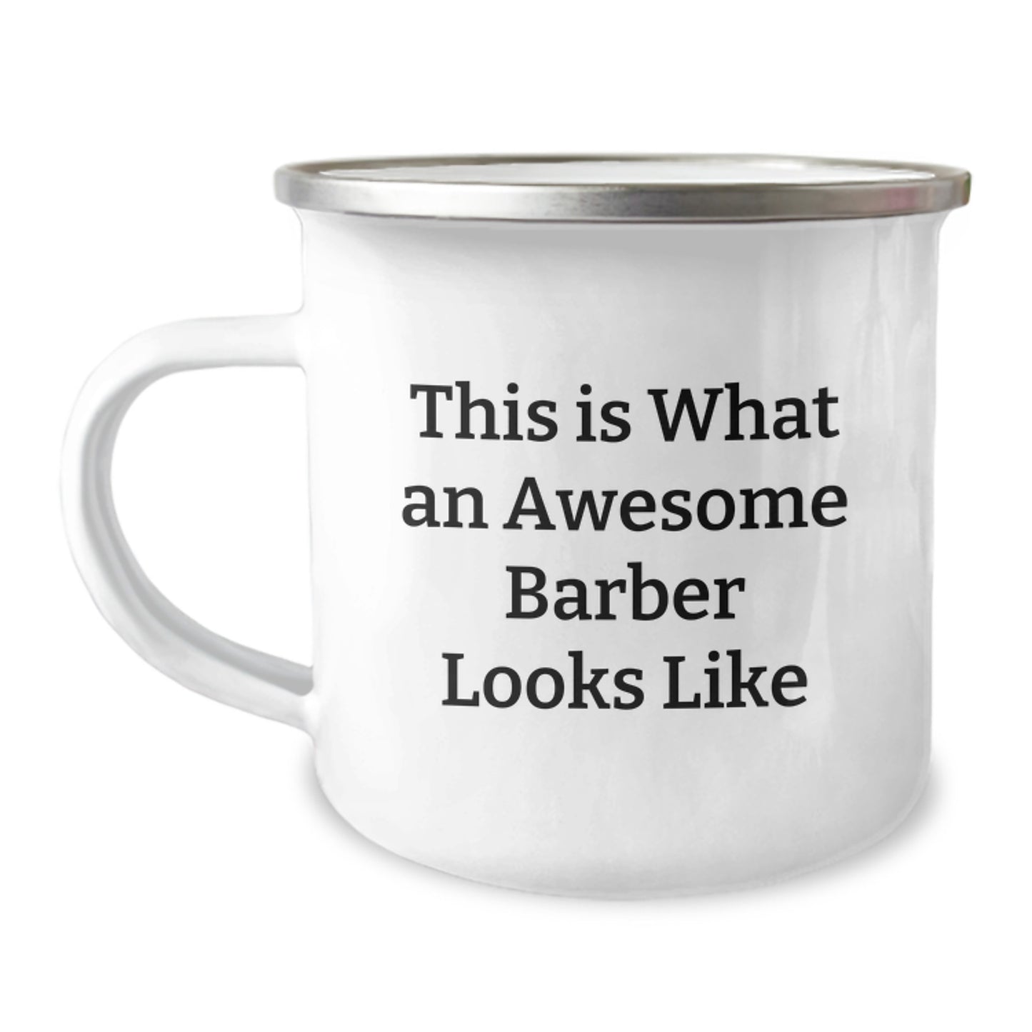 Funny Barber Gifts from Friends Unique Camping Mug - This Is What An Awesome Barber Looks Like, Graduation Gifts for Men, Gifts from Family - Image 1