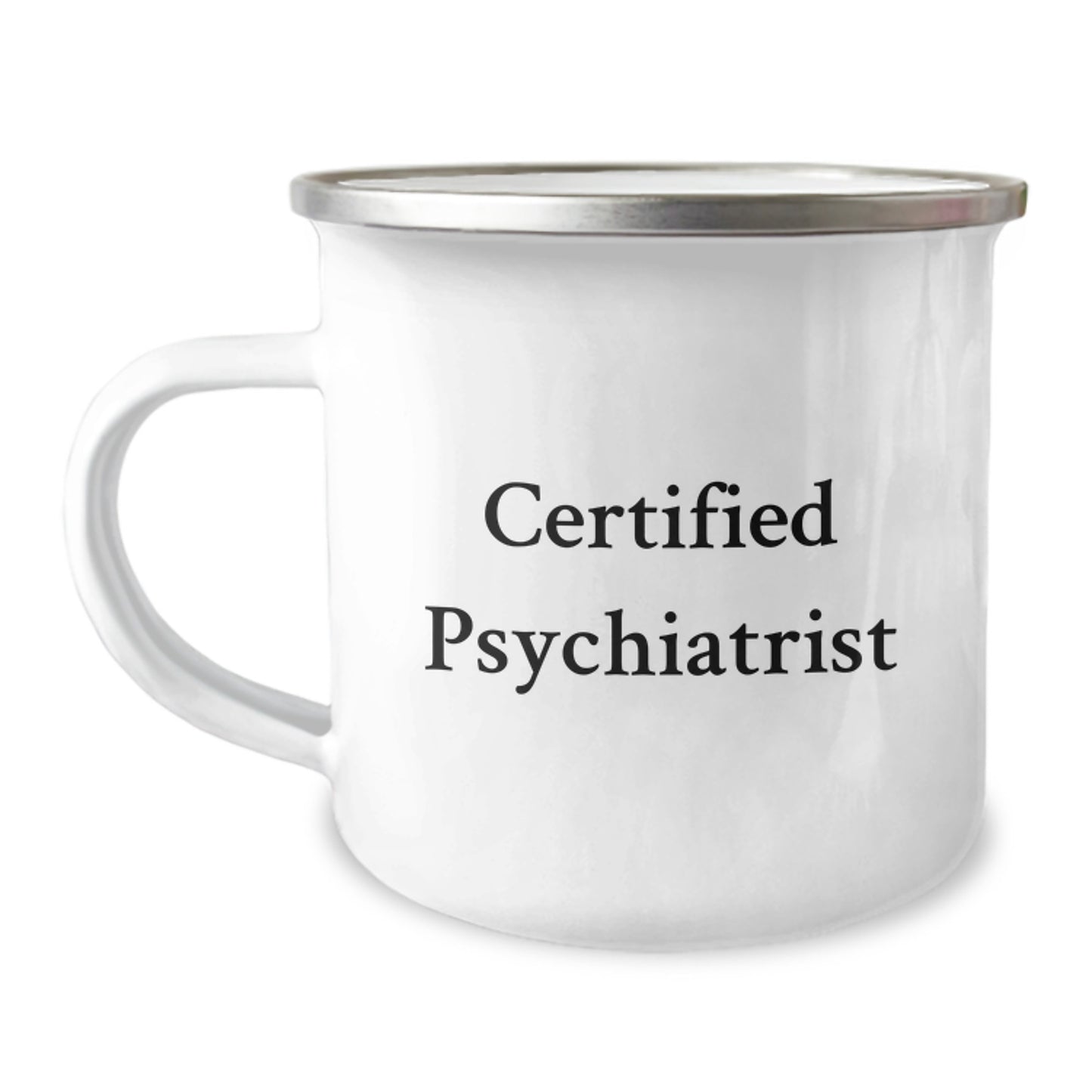 Funny Certified Psychiatrist Camping Mug, Gifts from Friends for Birthday, 'You're a-maze-ing!', 12 oz Stainless Steel with Enamel Finish - Image 1