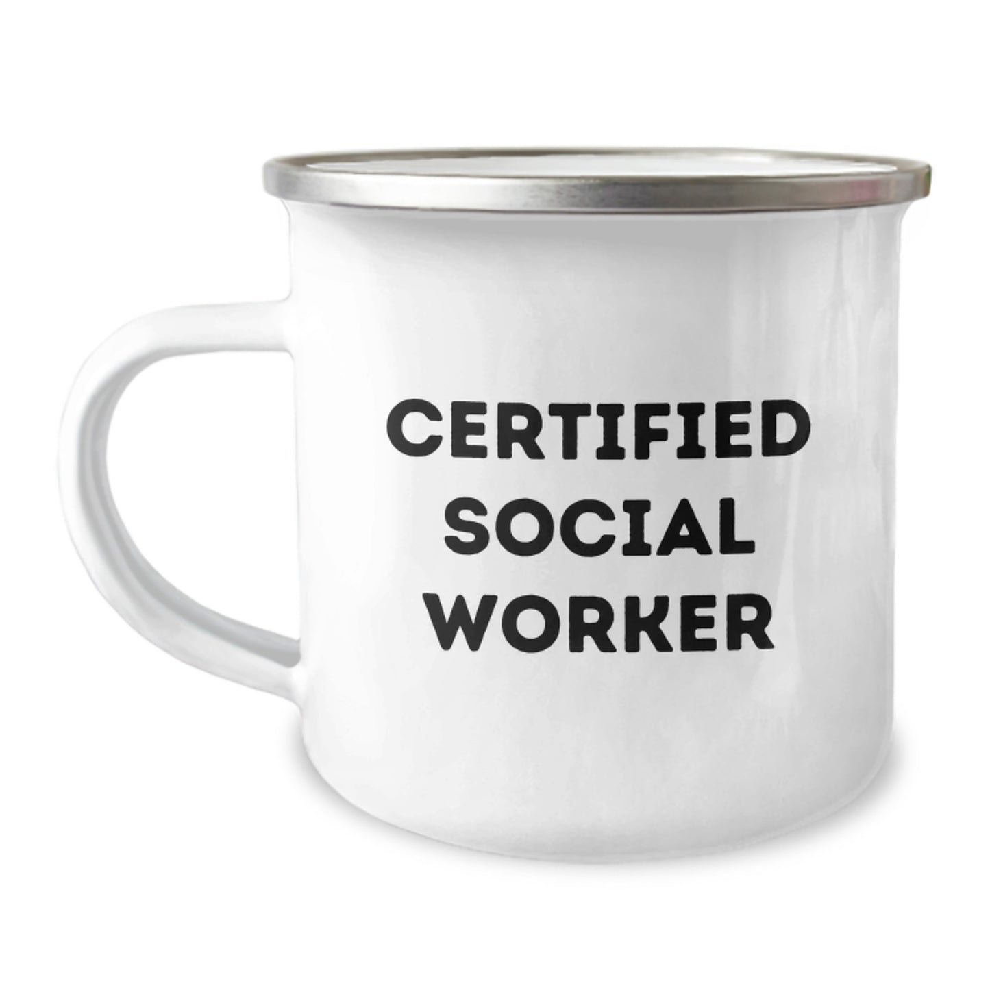 Funny Social Worker Gifts from Friends, Inspirational Quote on Camping Mug for Social Worker's Birthday - Image 1