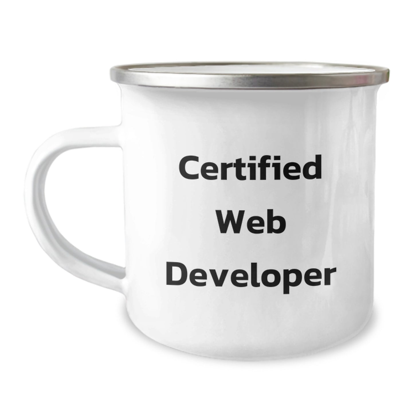 Funny Certified Web Developer Gifts from Friends, Unique Birthday Unique Gifts for Web Developer, Camping Mug - Image 1