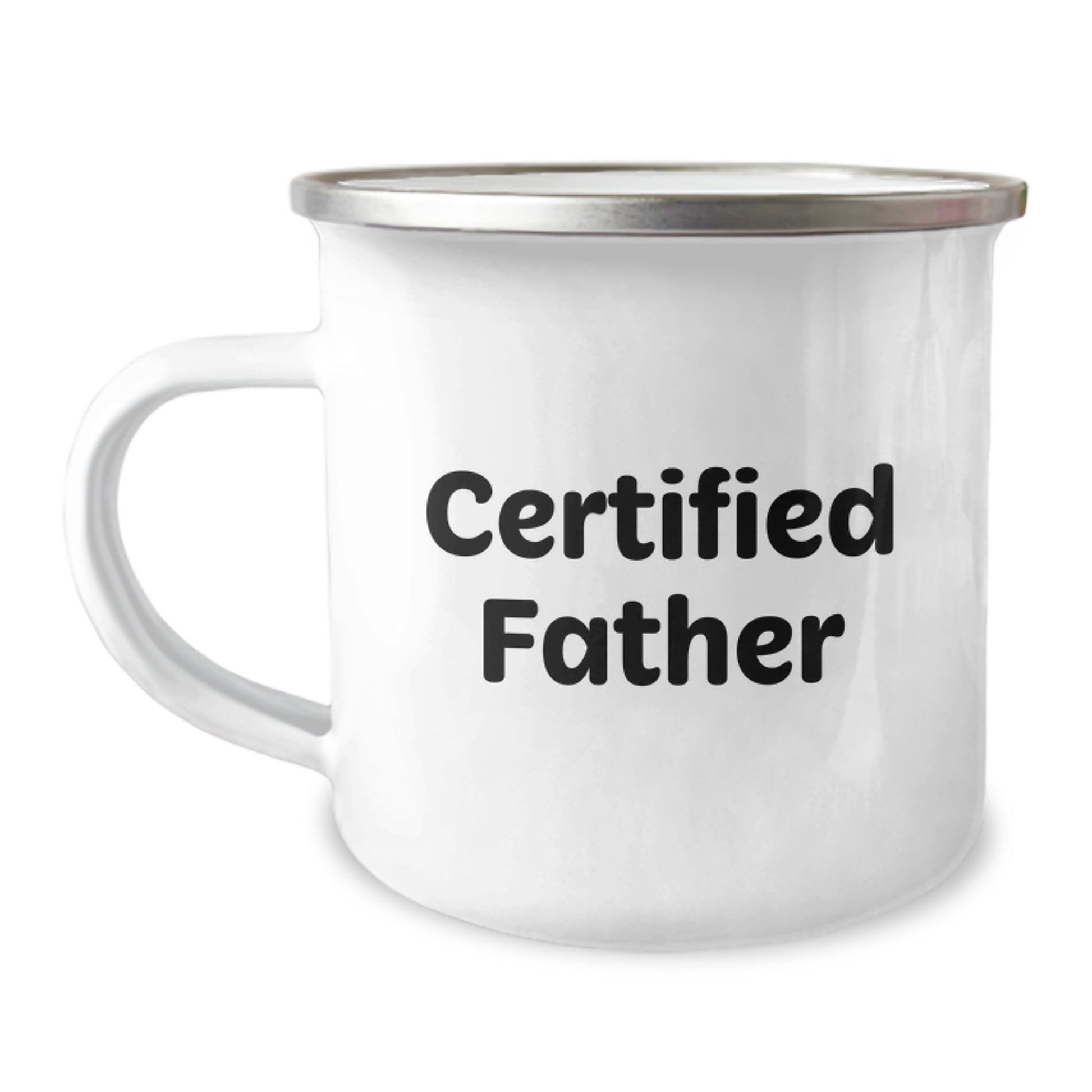Funny Father Gifts Certified Dad Camping Mug for Men on Graduation, Gifts from Family, 'Dad, You're the Best Camping Buddy' - 12 oz Stainless Steel with Enamel Finish - Image 1