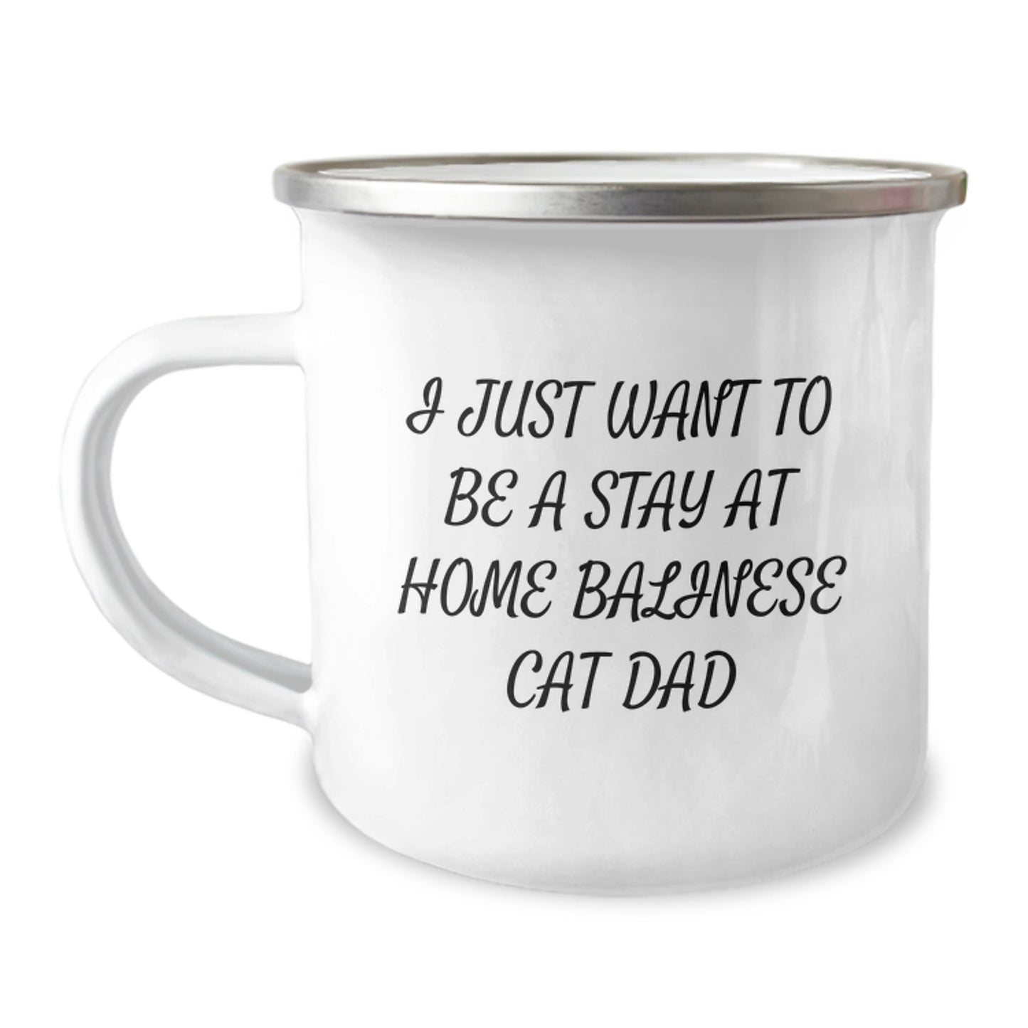Funny Balinese Cat Dad Gifts from Family to Friends, 'I Just Want To Be A Stay At Home Balinese Cat Dad' Graduation Unique Gifts for Men - Image 1