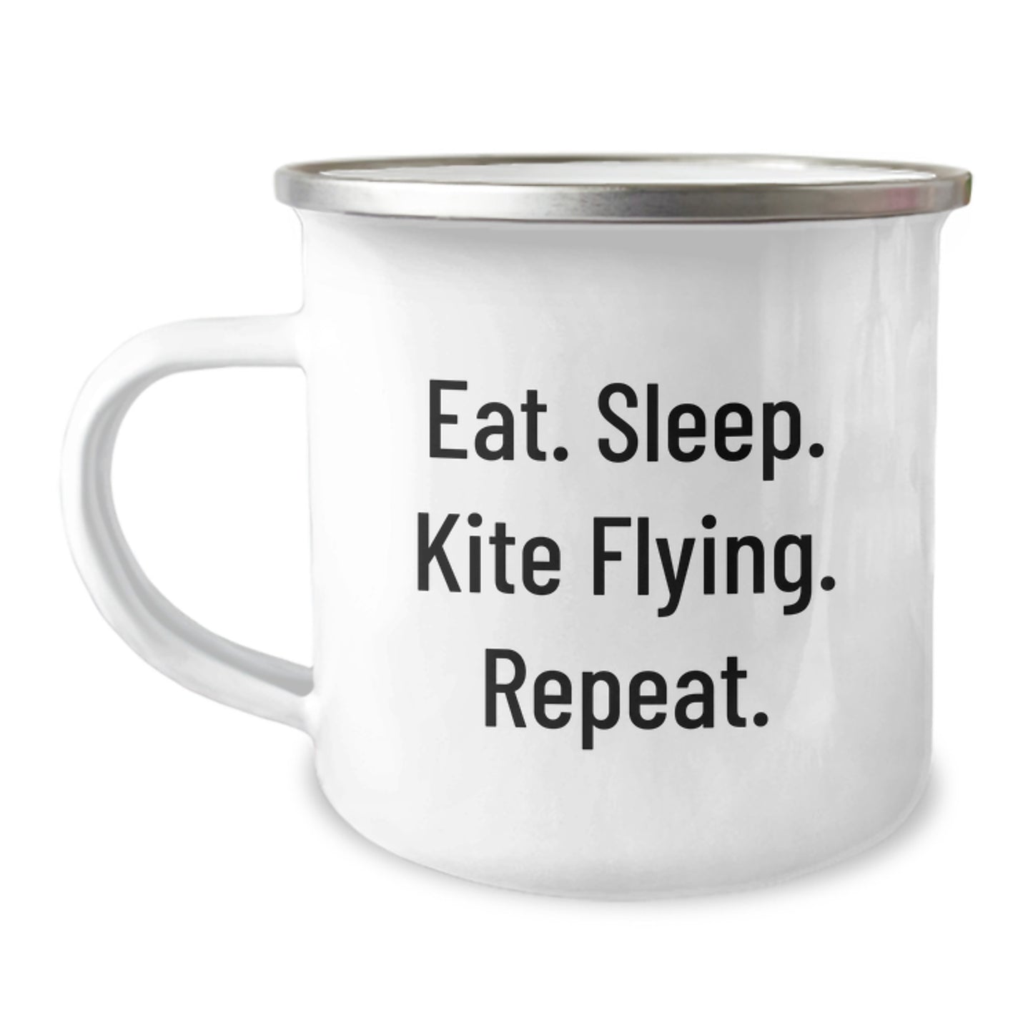 Kite Flying Gifts from Friends - Eat. Sleep. Kite Flying. Repeat. Birthday Unique Gifts for Kite Flying Enthusiasts Men or Women, Camping Mug with Quote - Image 1