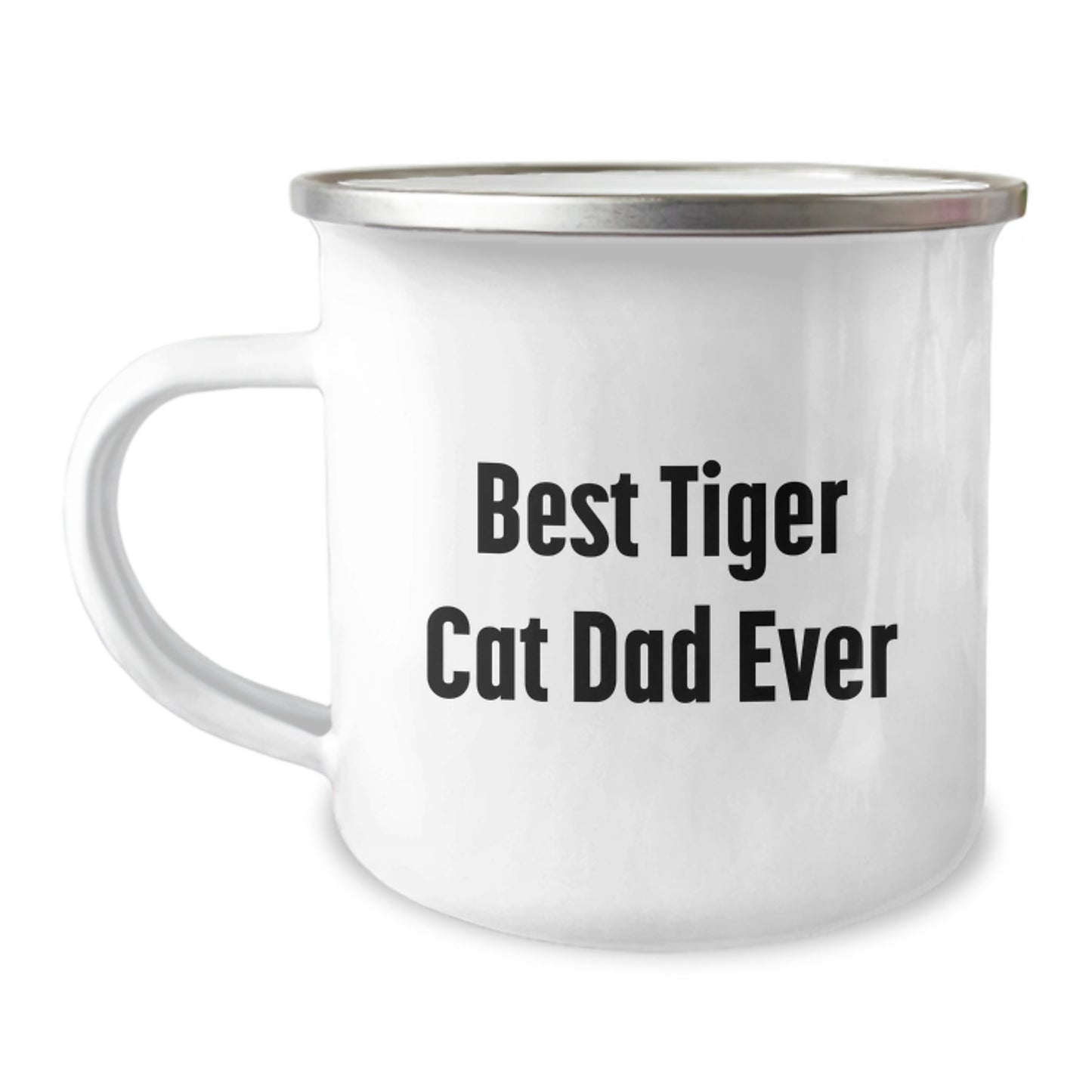 Tiger Cat Dad Gifts Funny Camping Mug, Gifts from Men to Tiger Cat Lovers on Birthday, Best Tiger Cat Dad Ever - Image 1