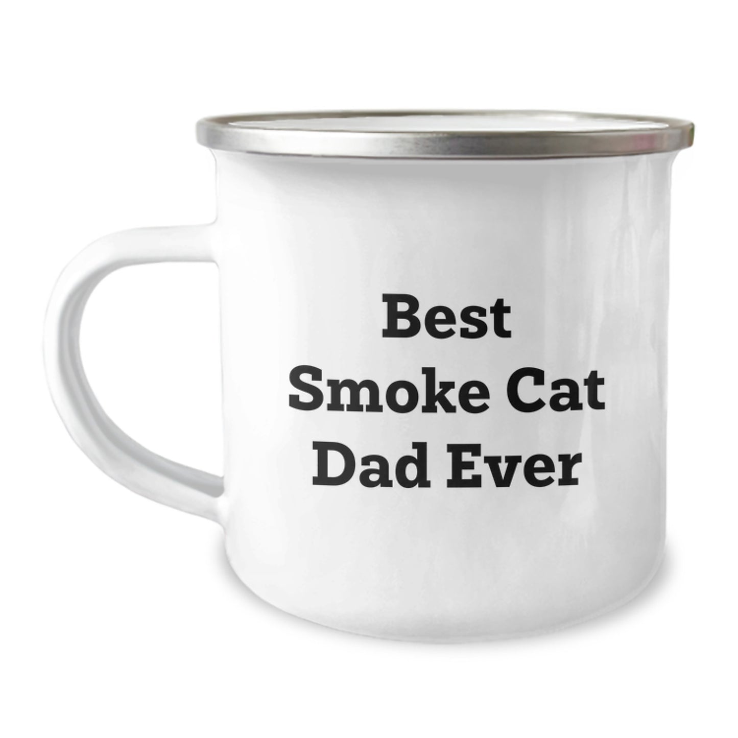 Funny Smoke Cat Dad Ever Gifts from Friends for Men's Camping Mug, Best Birthday Unique Gifts - Image 1
