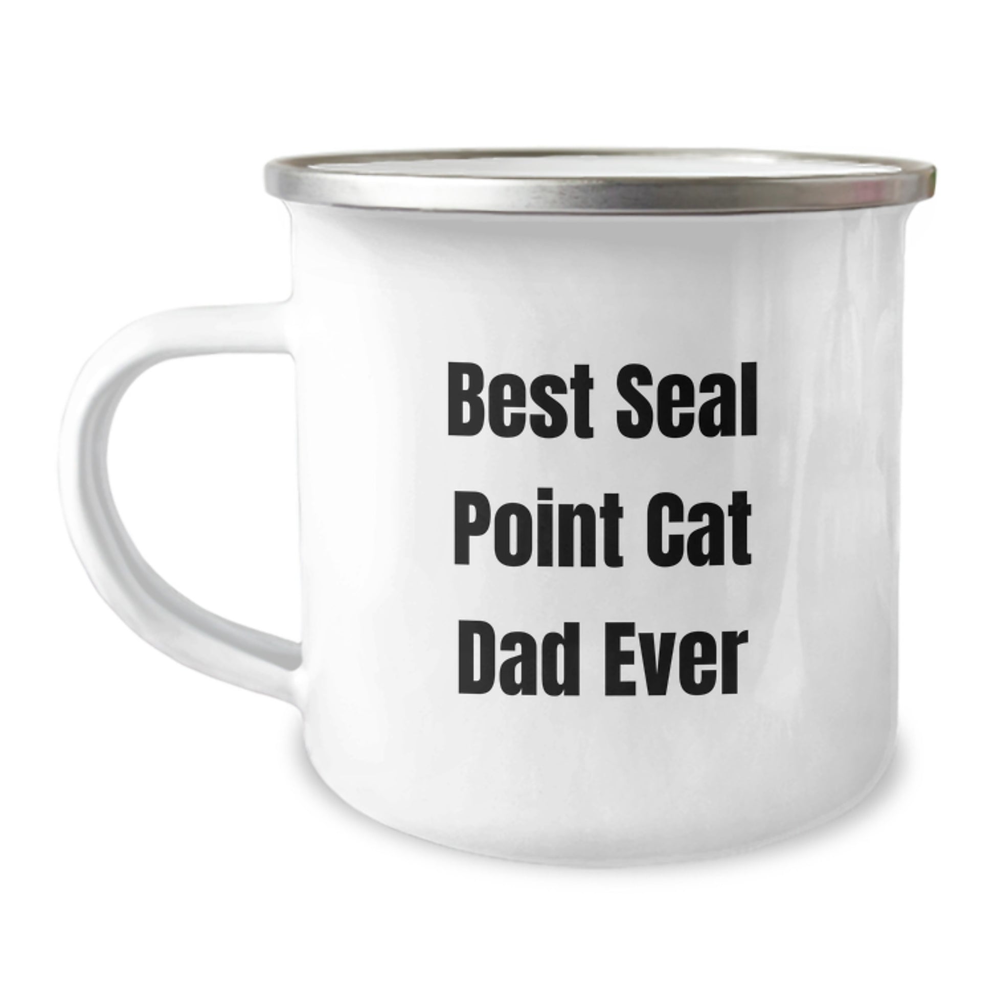 Funny Seal Point Cat Dad Gifts from Friends for Seal Point Cat Lovers - Best Seal Point Cat Dad Ever Birthday Unique Gifts in a Camping Mug - Image 1