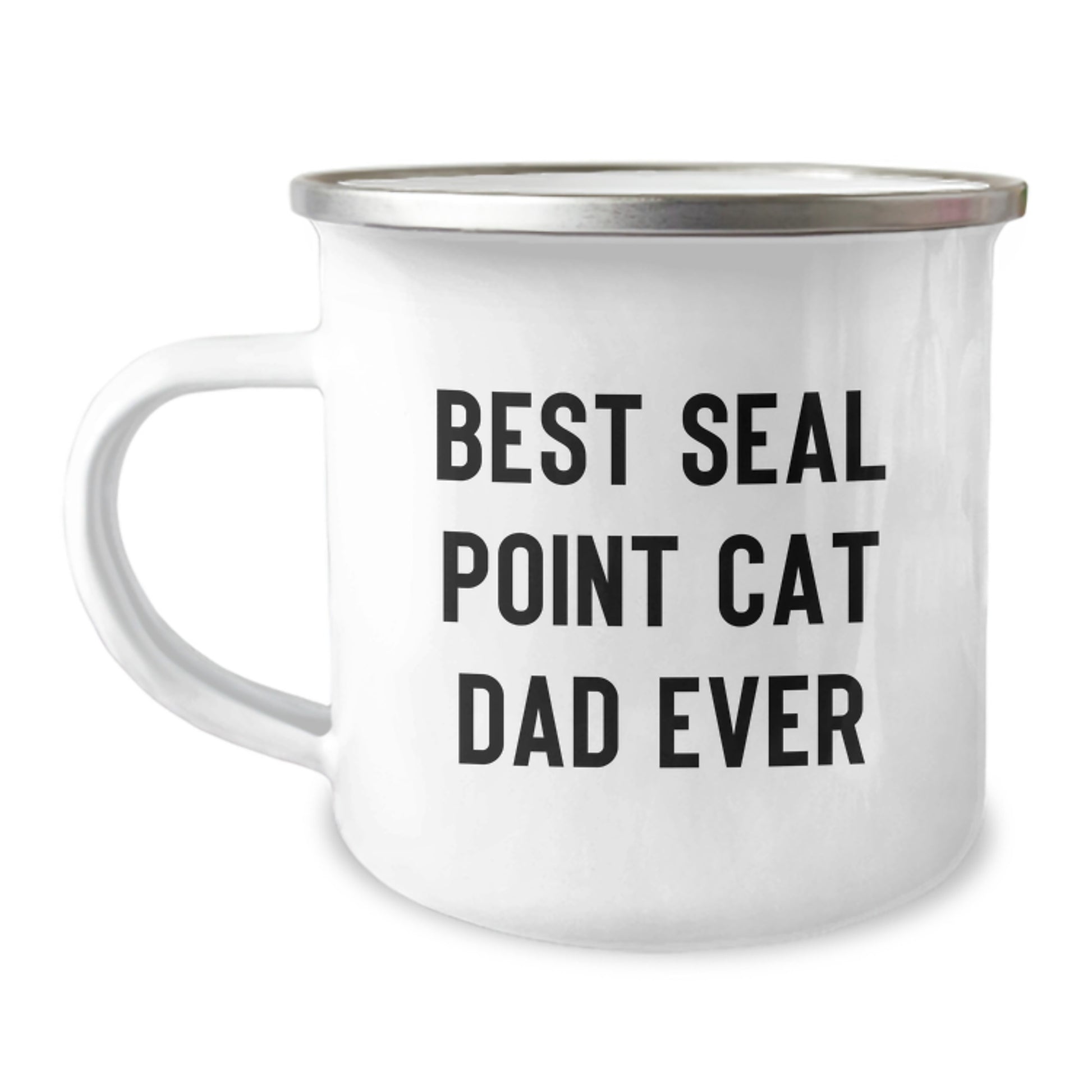 Funny Seal Point Cat Dad Ever Gifts from Friends and Family - Seal Point Cat Lover's Birthday Unique Gifts - Camping Mug for Seal Point Cat Enthusiasts - Image 1