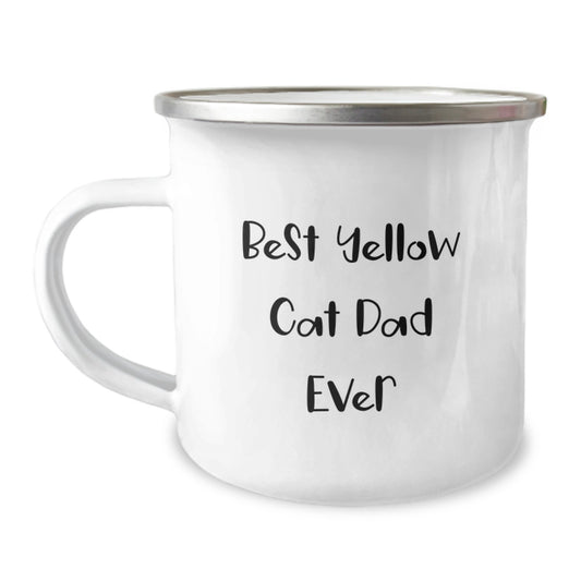 Funny Yellow Cat Dad Ever Gifts for Birthday Camping Mug from Friends, Unique Birthday Unique Gifts for Men, Women, Family, Yellow Cat Enthusiasts - Image 1