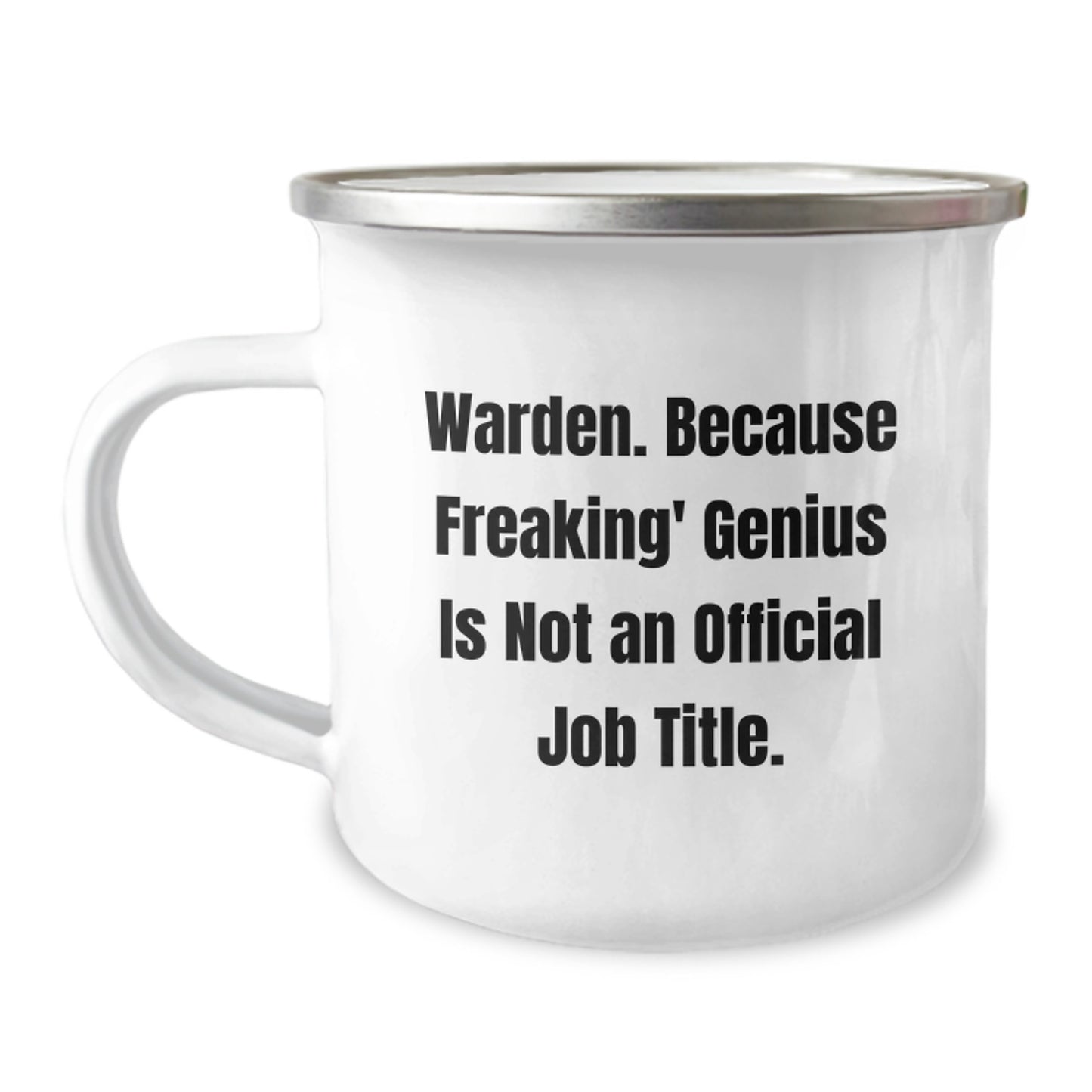 Warden Camping Mug, Funny Quote Warden Gifts from Friends to Warden on Christmas Unique Gifts, Stainless Steel 12 oz Capacity - Image 1