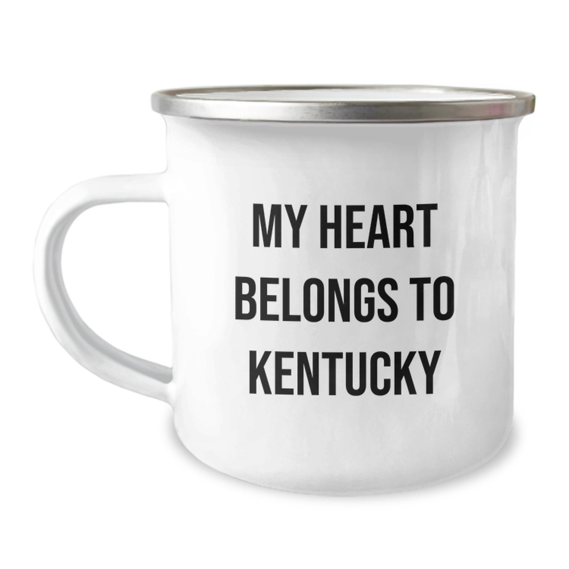 Kentucky Lovers Gifts from Friends to Family, 'My Heart Belongs To Kentucky' Funny Camping Mug, Birthday Unique Gifts for Kentucky Enthusiasts - Image 1