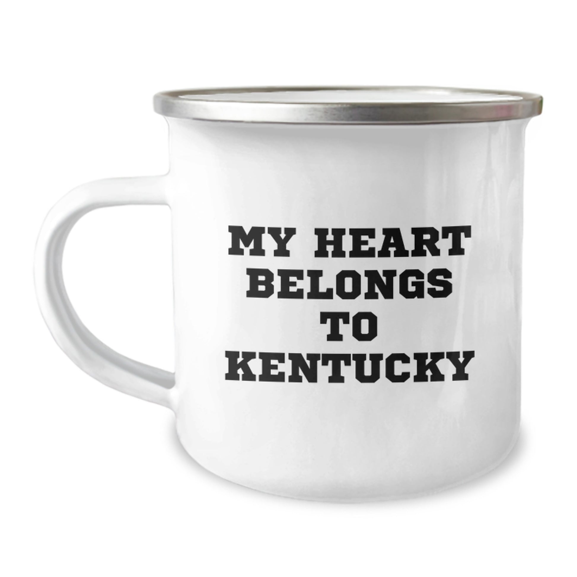 Kentucky Love Gifts from Family to Friends - My Heart Belongs To Kentucky, Birthday Unique Gifts for Men Women, Camping Mug with Inspirational Quote - Image 1