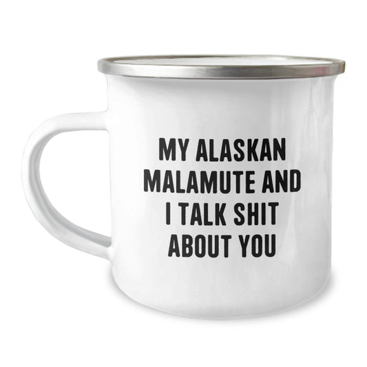 Alaskan Malamute Dog Camping Mug Funny Quote Gifts for Men from Friends - Christmas Unique Presents - Image 1