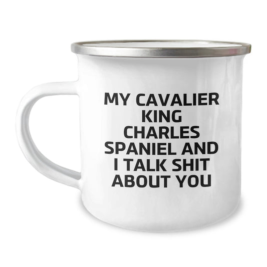Funny Cavalier King Charles Spaniel Dog Gifts for Christmas, Camping Mug for Dog Lovers, Unique Gifts from Friends for Men or Women - Image 1