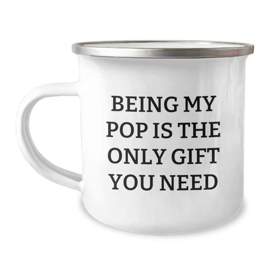 Funny Gift for Pop from Family, Unique Camping Mug, Perfect for Dad - Image 1