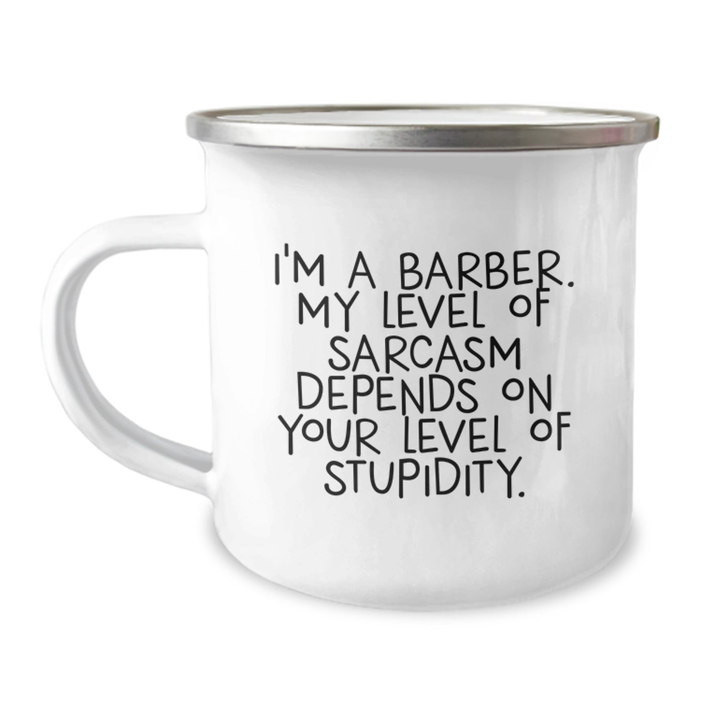 Funny Barber Gifts, 'I'm A Barber' Sarcasm Camping Mug for Men, Unique Birthday Unique Gifts from Friends, Coworkers, Family - Image 1