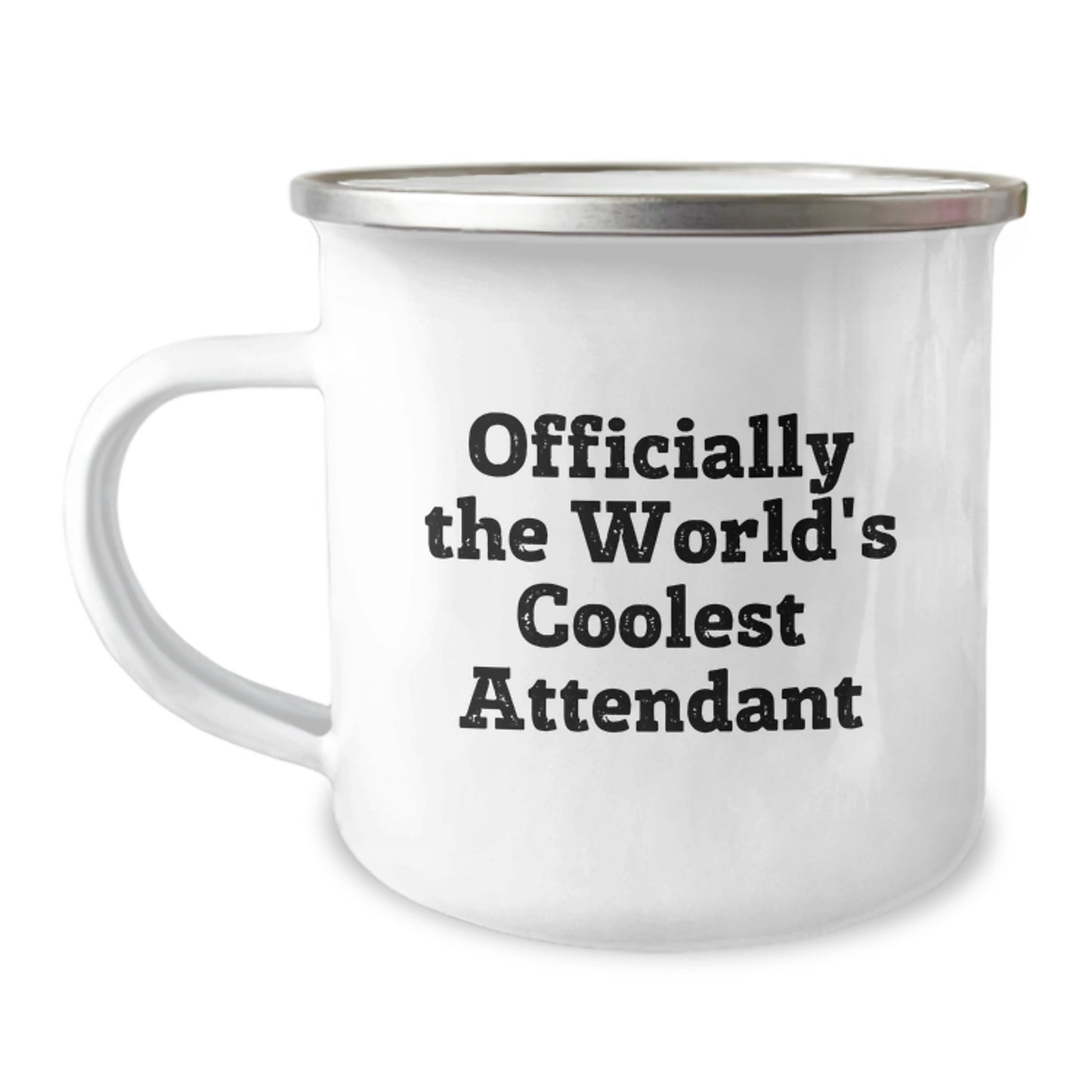 Funny Attendant Gifts from Friends Family for Men Women - Officially The World's Coolest Attendant Stainless Steel Camping Mug - Image 1