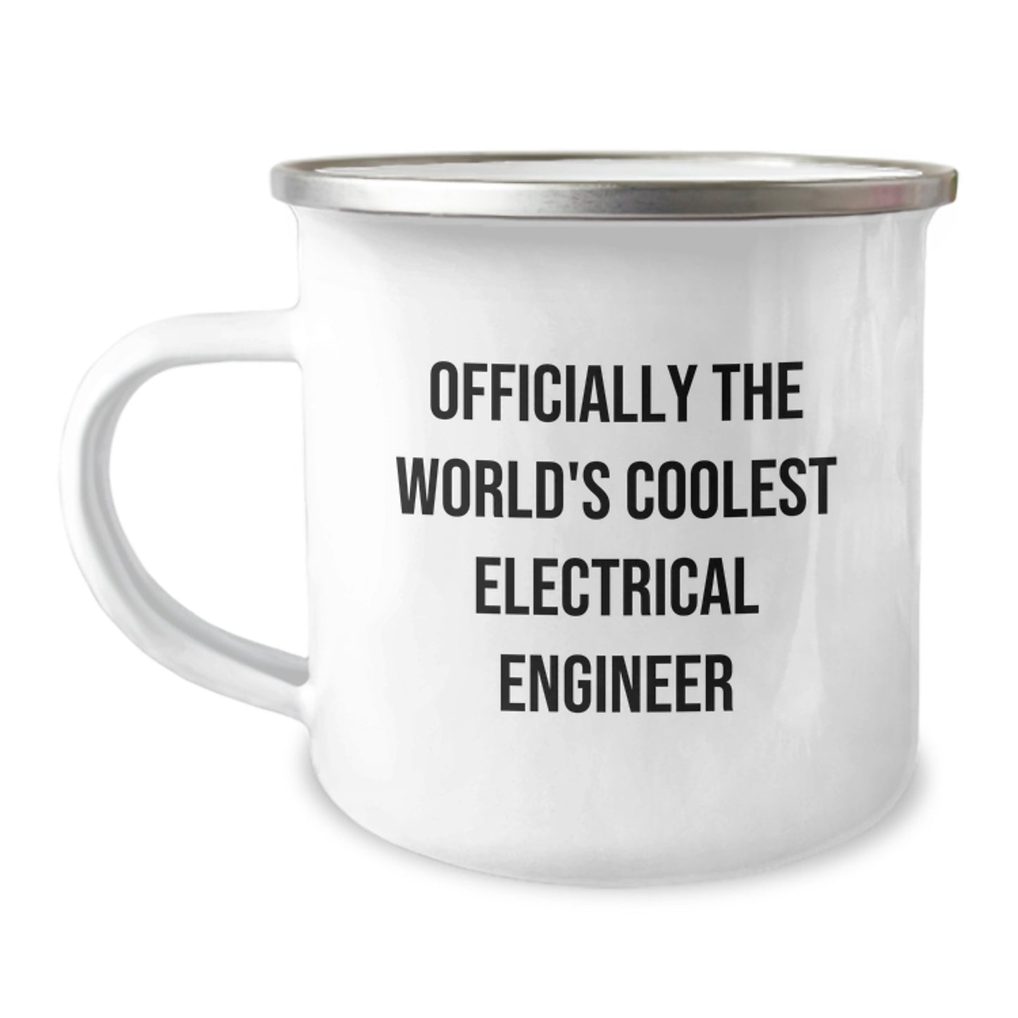 Electrical Engineer Gifts for Men, Funny Camping Mug from Friends, 'Officially The World's Coolest Electrical Engineer', 12 oz Stainless Steel - Image 1