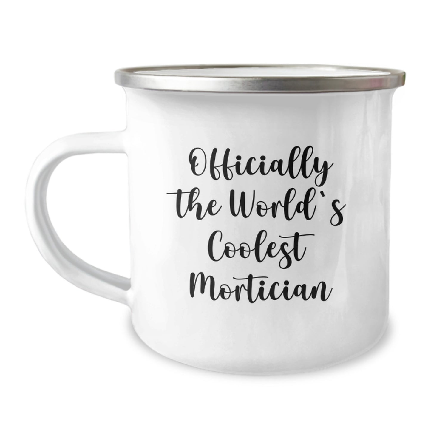 Mortician Gifts from Friends, Unique Graduation Gifts for Men, Officially The World's Coolest Mortician, Funny Camping Mug - Image 1
