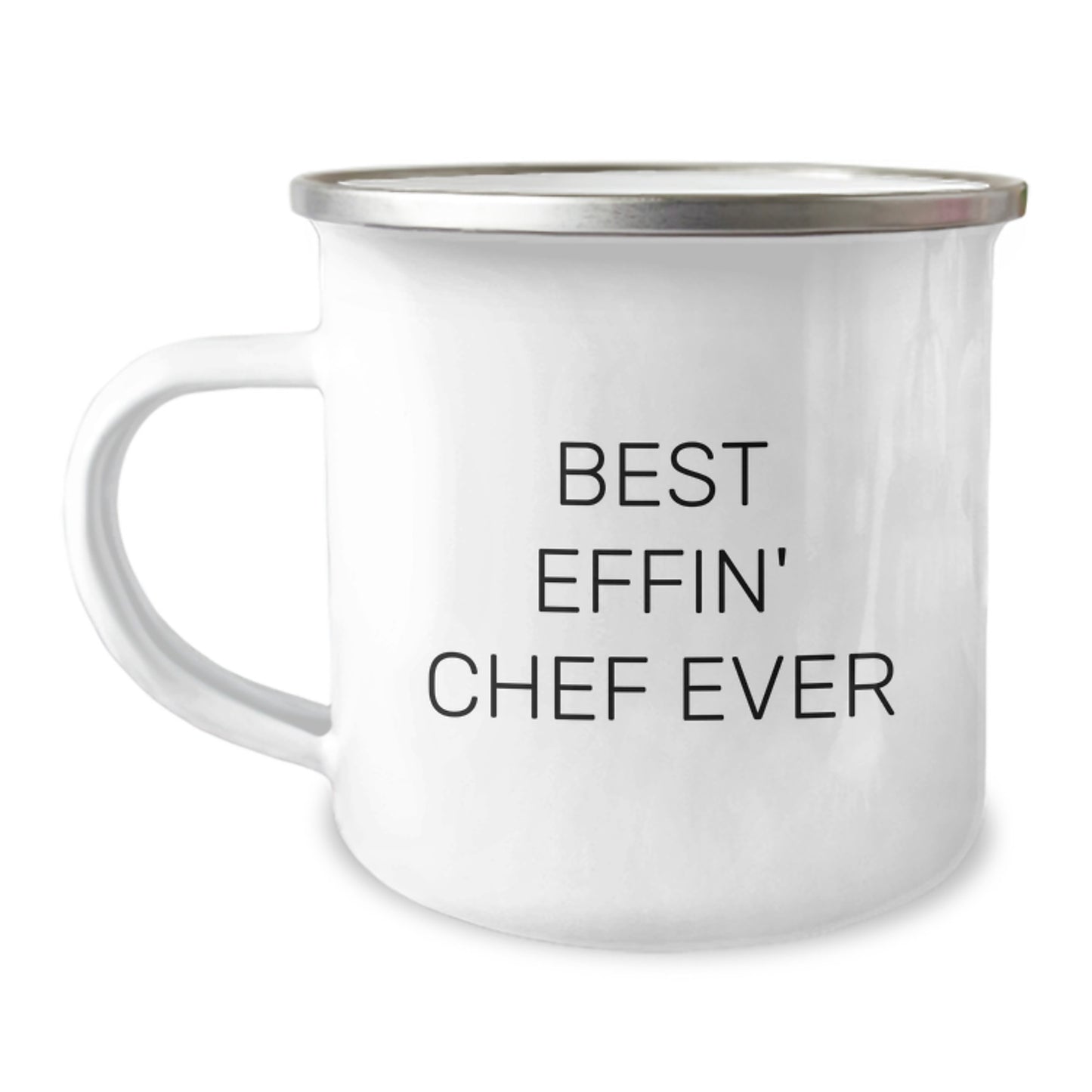 Funny Chef Camping Mug Gifts from Men for Best Effin' Chef Ever Graduation - Image 1