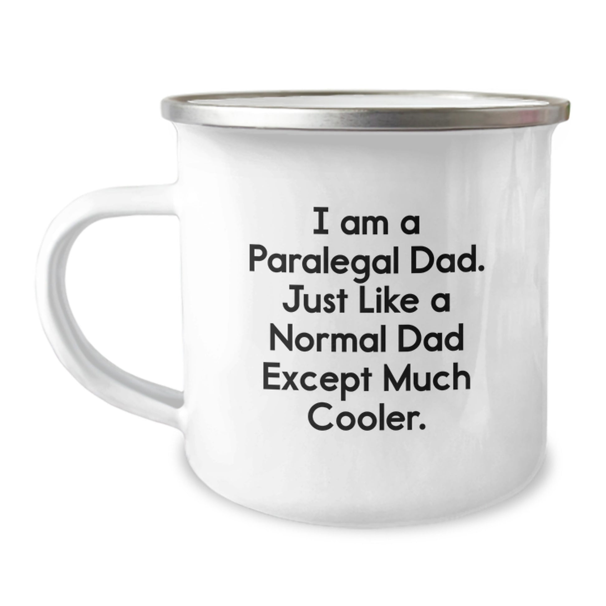 Paralegal Dad's Camping Mug, Funny Gift from Friends, Unique Graduation Gifts for Paralegal Men - Image 1
