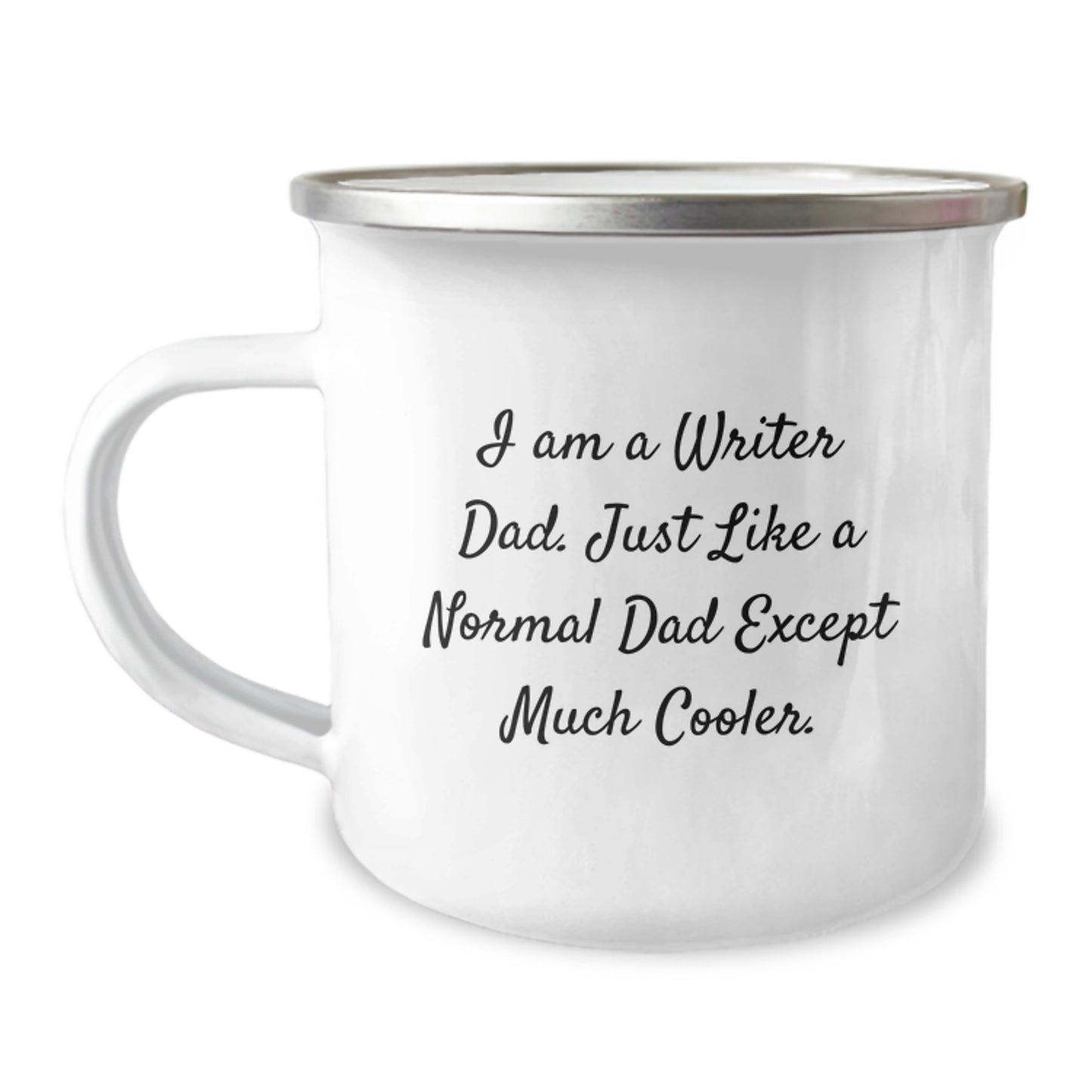 Writer Gifts from Dad - Funny Camping Mug for Graduation - 'I Am A Writer Dad' Quote - Unique Gifts for Writer Friends - Image 1