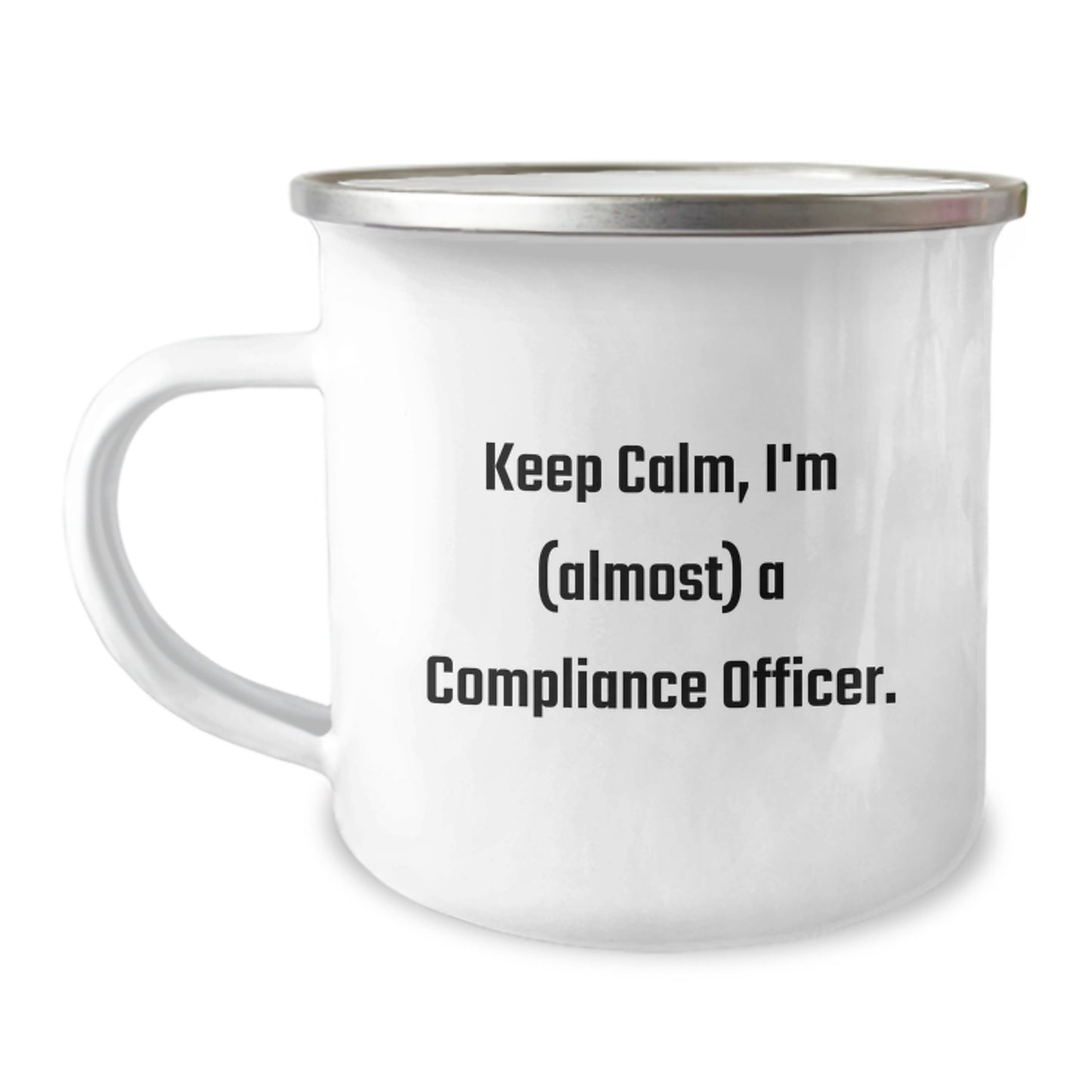 Compliance Officer Gifts, Funny, 'Keep Calm, I'm (almost) A Compliance Officer!' - Birthday, Camping Mug, Gifts from Friends, for Compliance Officers, Unique, Funny, Humorous, Motivational - Image 1