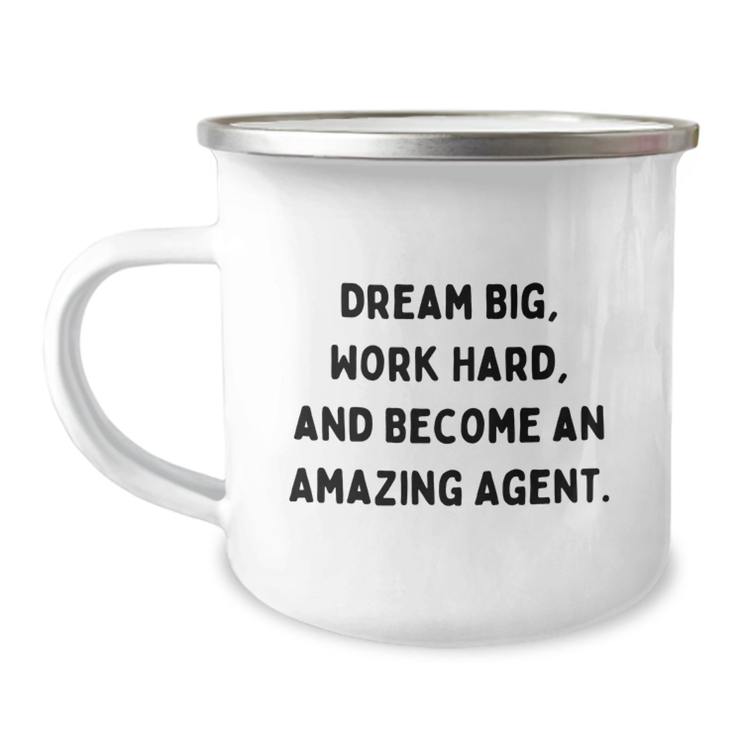 Gifts from Friends for Amazing Agents - Dream Big, Work Hard, and Become an Amazing Agent! - Inspirational Camping Mug for Birthday - Image 1