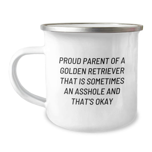 Golden Retriever Dog Gifts for Family - Proud Parent Mug, Funny Camping Mug for Men, Unique Christmas Memorable Presents for Dad - Image 1