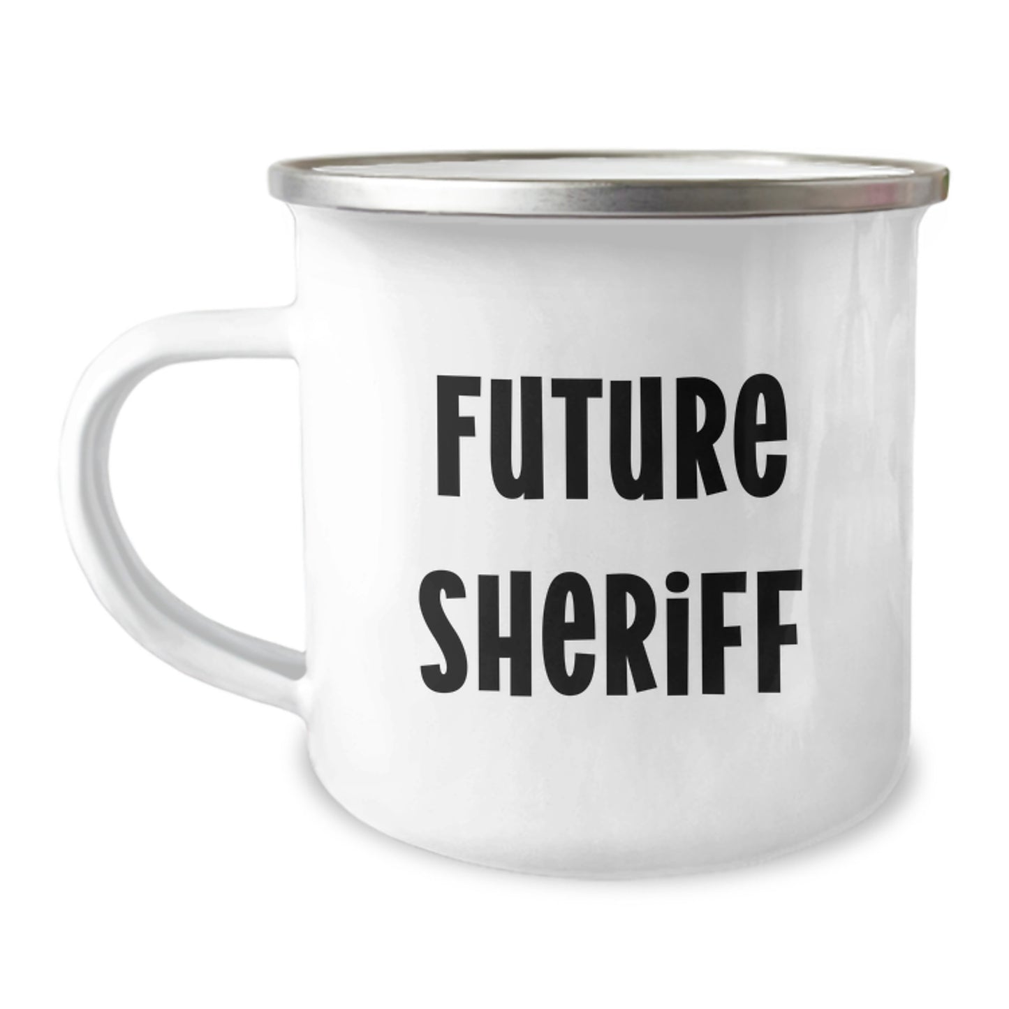 Funny Sheriff Future Sheriff Camping Mug Gifts from Family for Birthday Unique Sheriff Gifts - Image 1