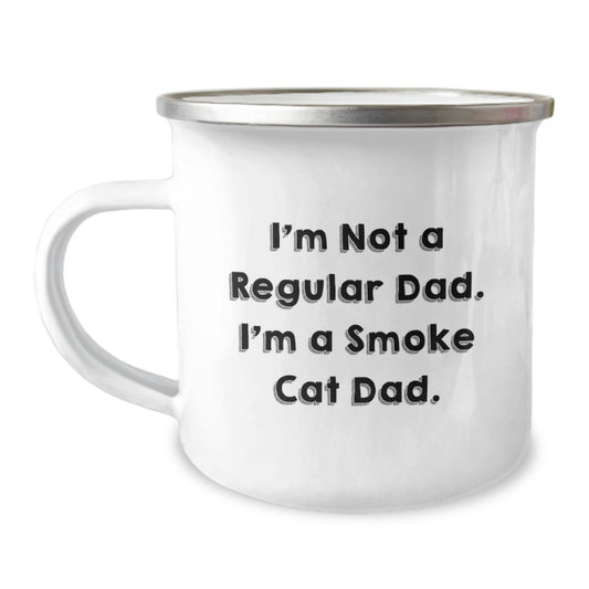 Funny Smoke Cat Dad Gifts for Men, Unique Camping Mug for Christmas Unique Gifts from Dad to Smoke Cat Lover - Image 1
